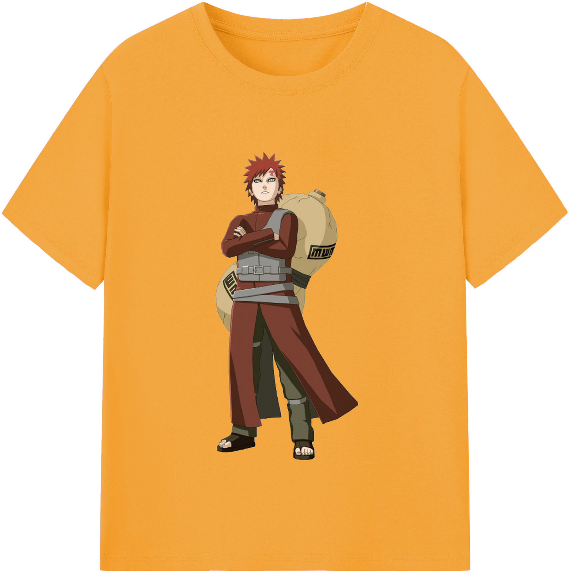 （画像用） NARUTO -ナルト- ガアラ Gaara レディースカジュアルプリントTシャツ（綿100％）