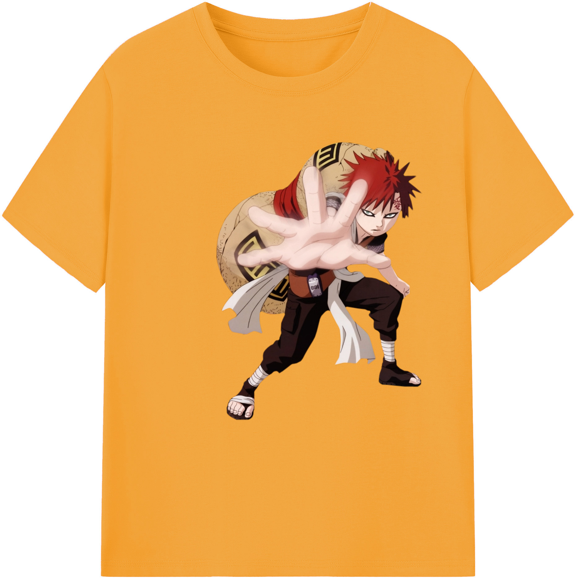 （画像用） NARUTO -ナルト- ガアラ Gaara レディースカジュアルプリントTシャツ（綿100％）