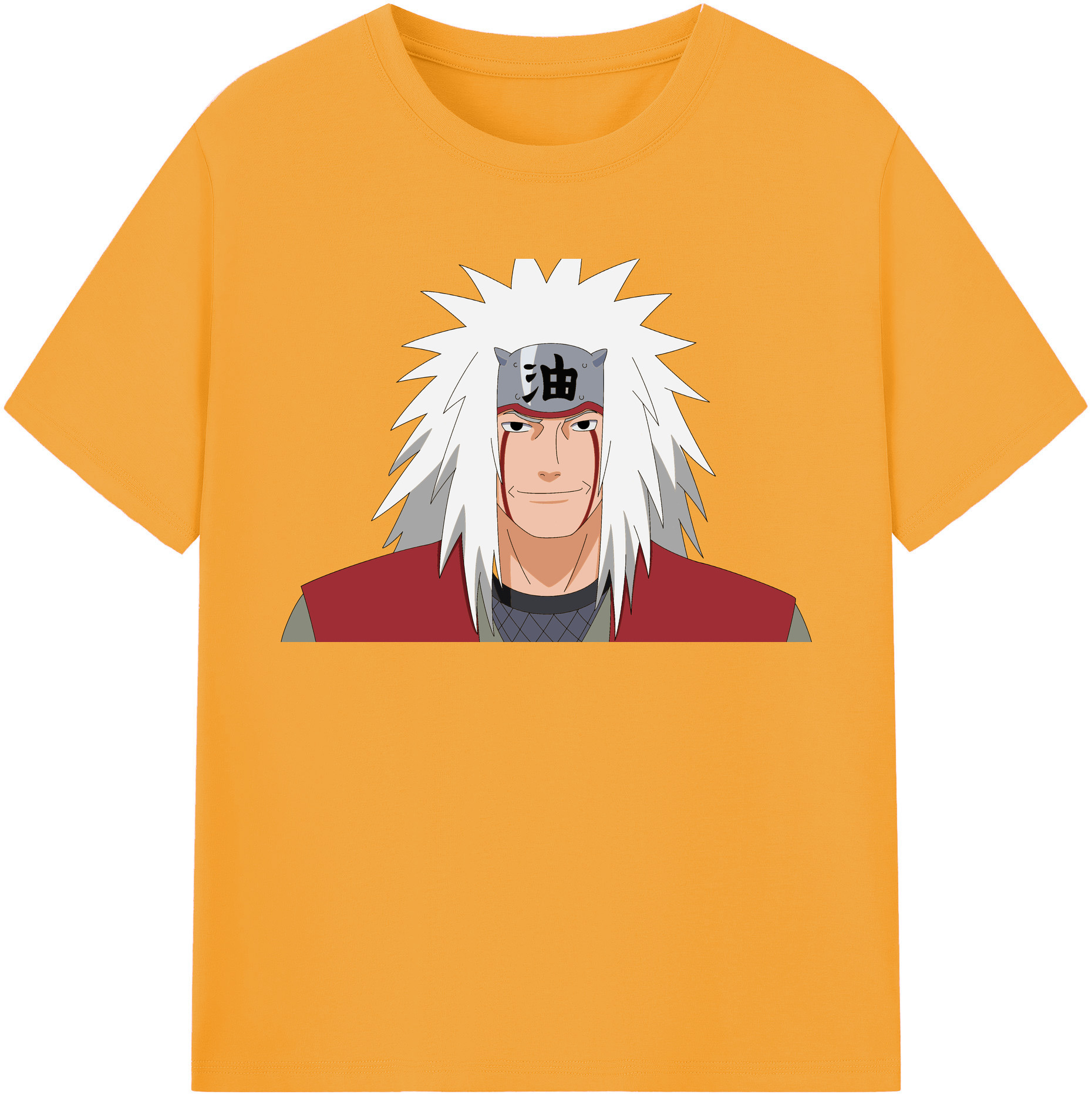 （画像用） NARUTO -ナルト- 自来也（じらいや） Jiraiya レディースカジュアルプリントTシャツ（綿100％）