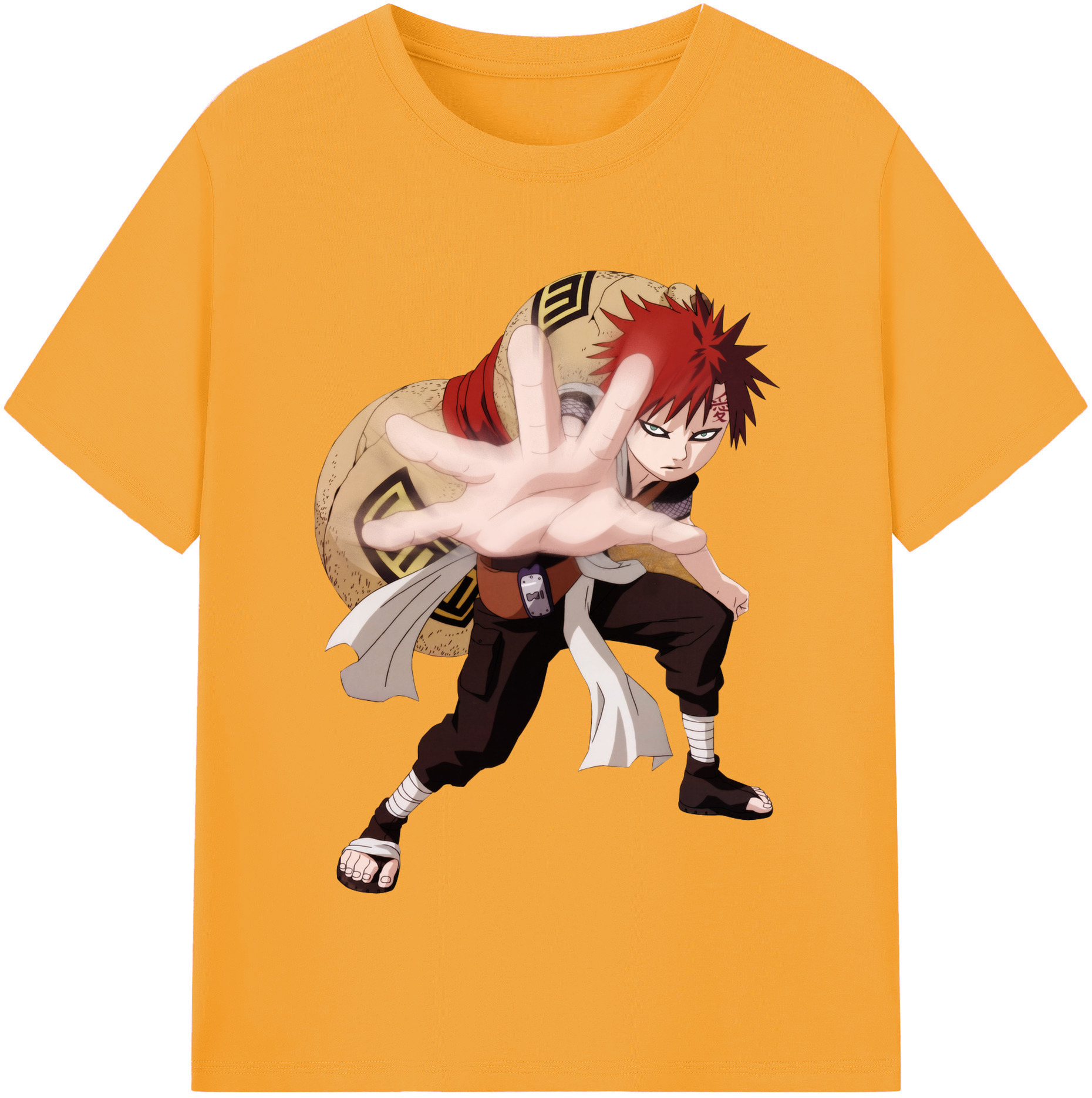 （画像用） NARUTO -ナルト- ガアラ Gaara レディースカジュアルプリントTシャツ（綿100％）