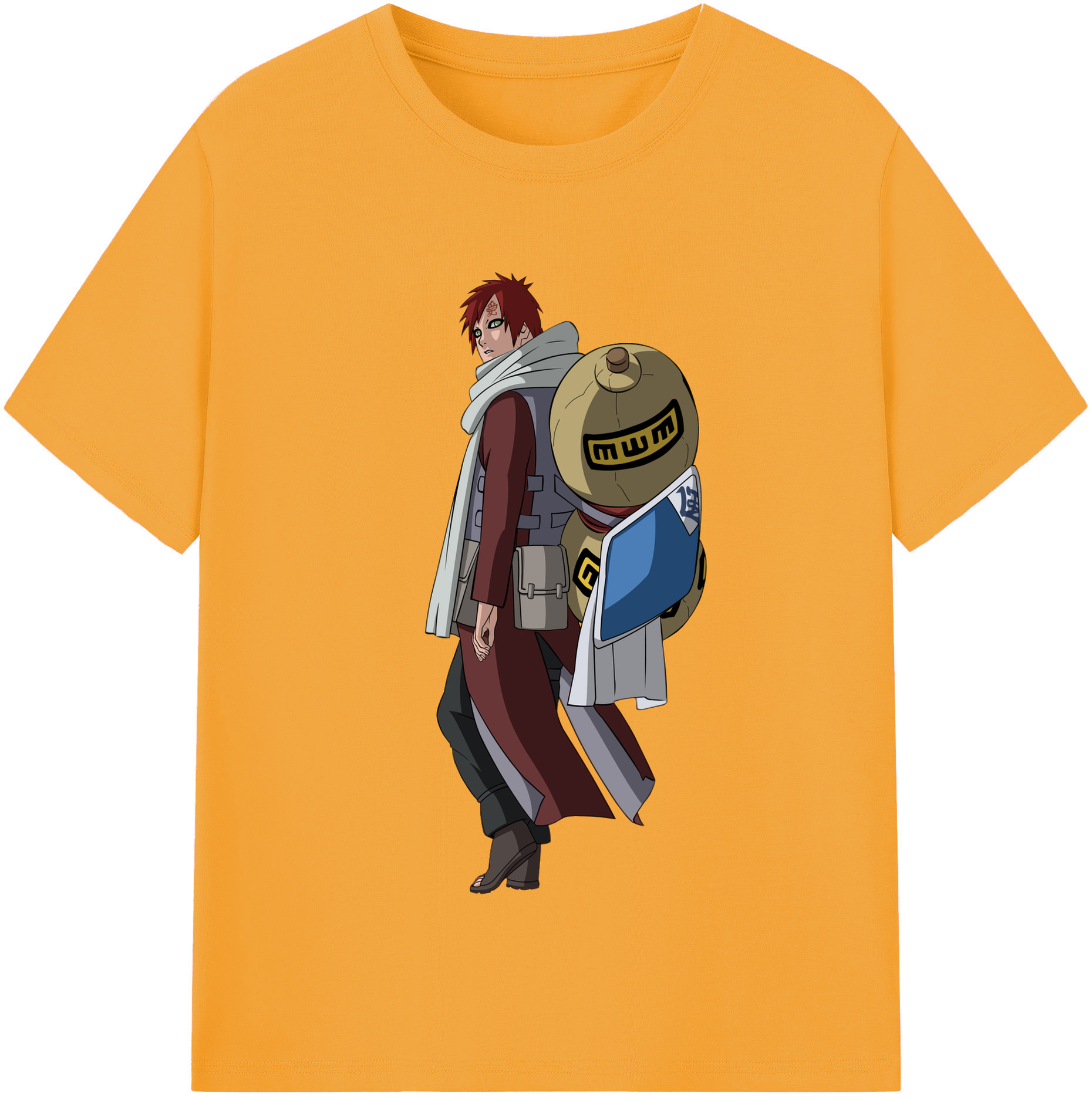 （画像用） NARUTO -ナルト- ガアラ Gaara レディースカジュアルプリントTシャツ（綿100％）