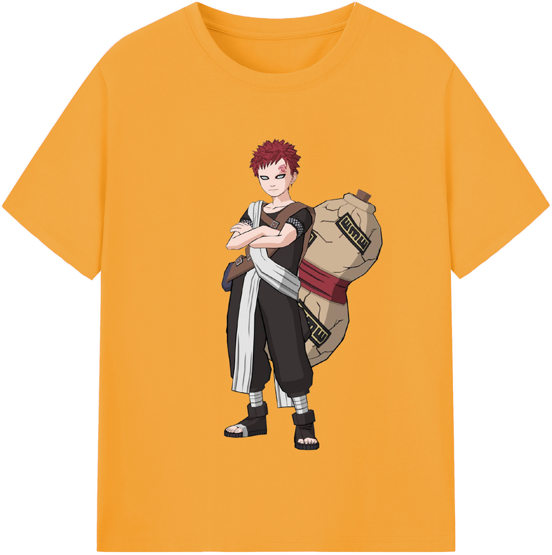 （画像用） NARUTO -ナルト- ガアラ Gaara レディースカジュアルプリントTシャツ（綿100％）