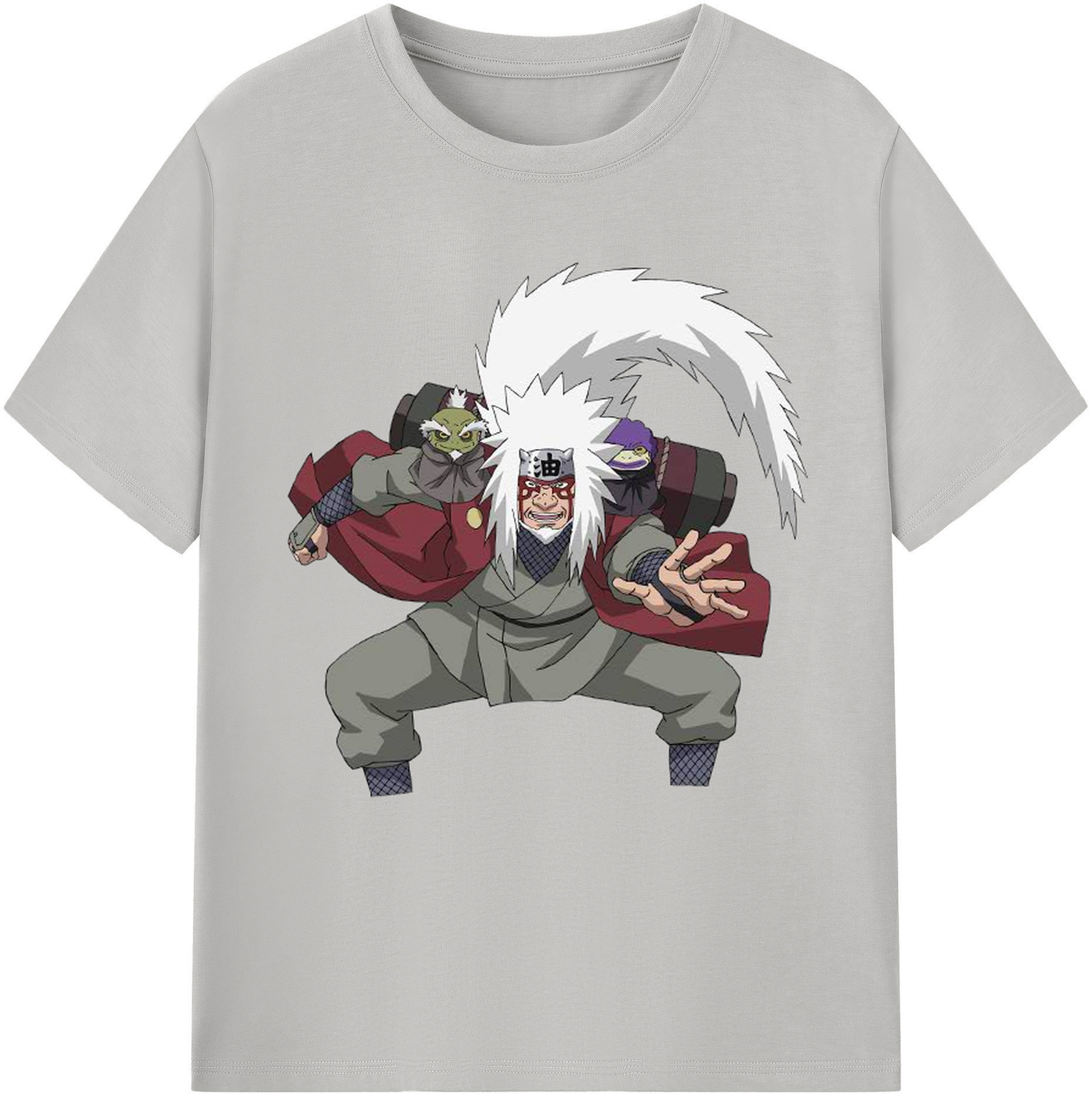 （画像用） NARUTO -ナルト- 自来也（じらいや） Jiraiya レディースカジュアルプリントTシャツ（綿100％）