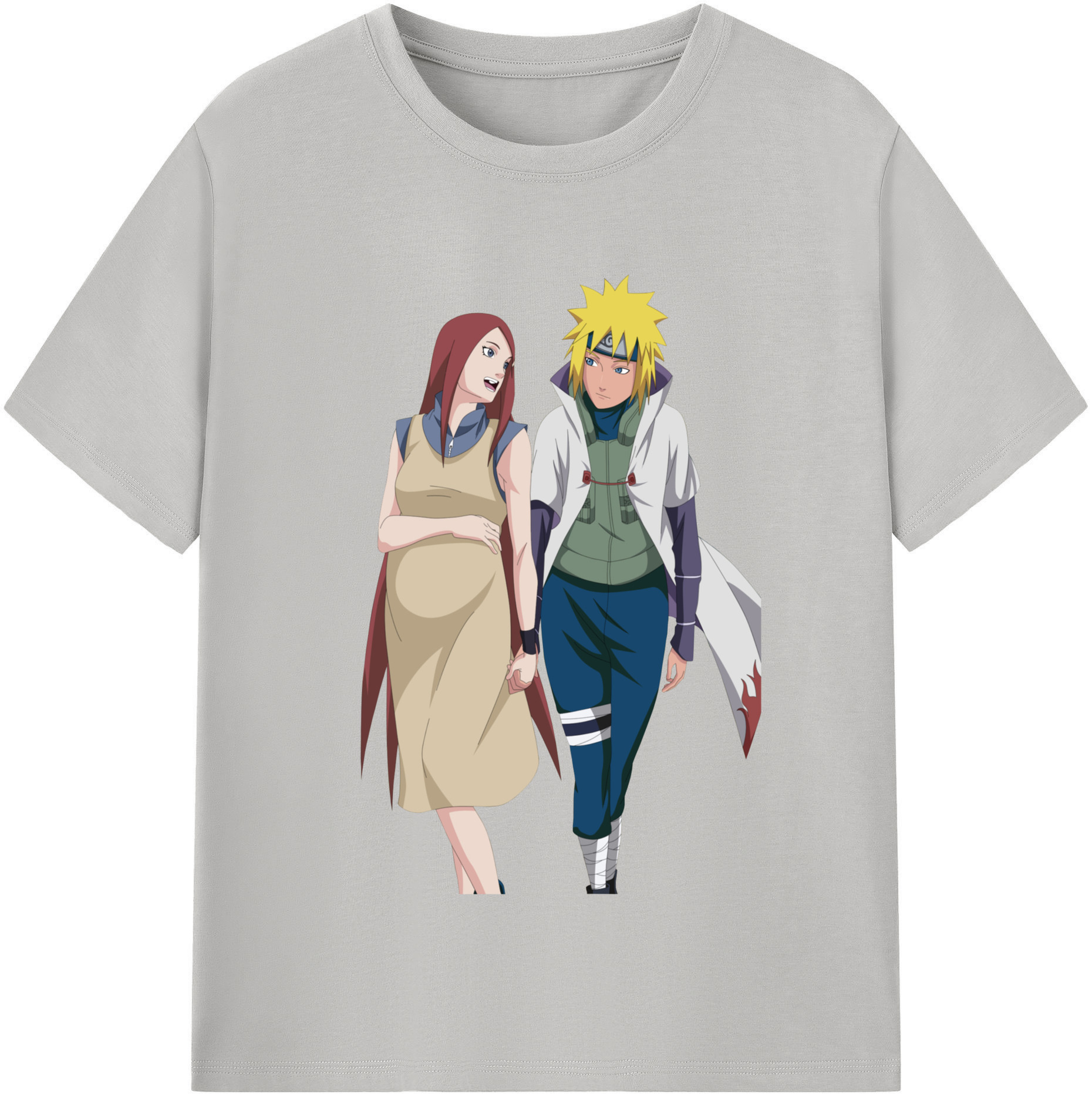 （画像用） NARUTO -ナルト- 波風 ミナト Namikaze Minato レディースカジュアルプリントTシャツ（綿100％）