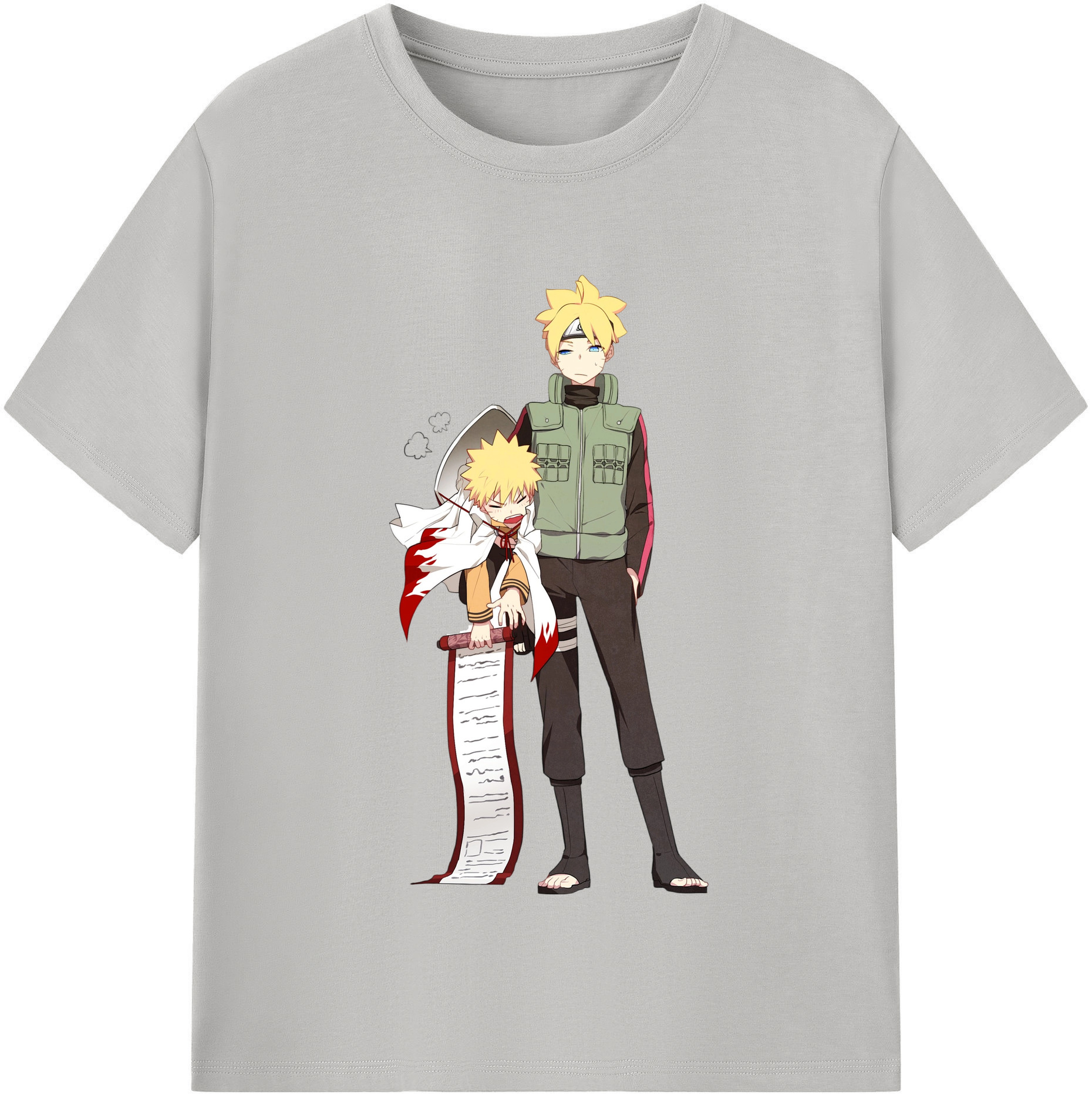 （画像用） NARUTO -ナルト- 波風 ミナト Namikaze Minato レディースカジュアルプリントTシャツ（綿100％）