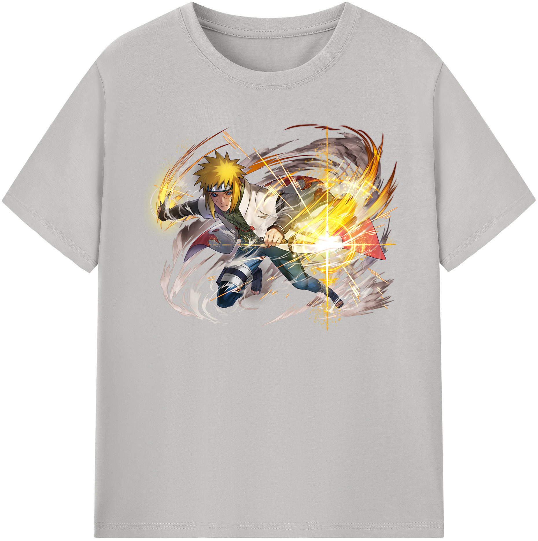 （画像用） NARUTO -ナルト- 波風 ミナト Namikaze Minato レディースカジュアルプリントTシャツ（綿100％）