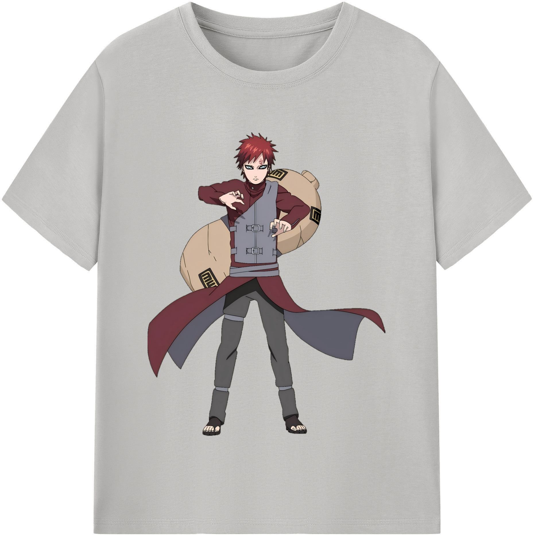 （画像用） NARUTO -ナルト- ガアラ Gaara レディースカジュアルプリントTシャツ（綿100％）