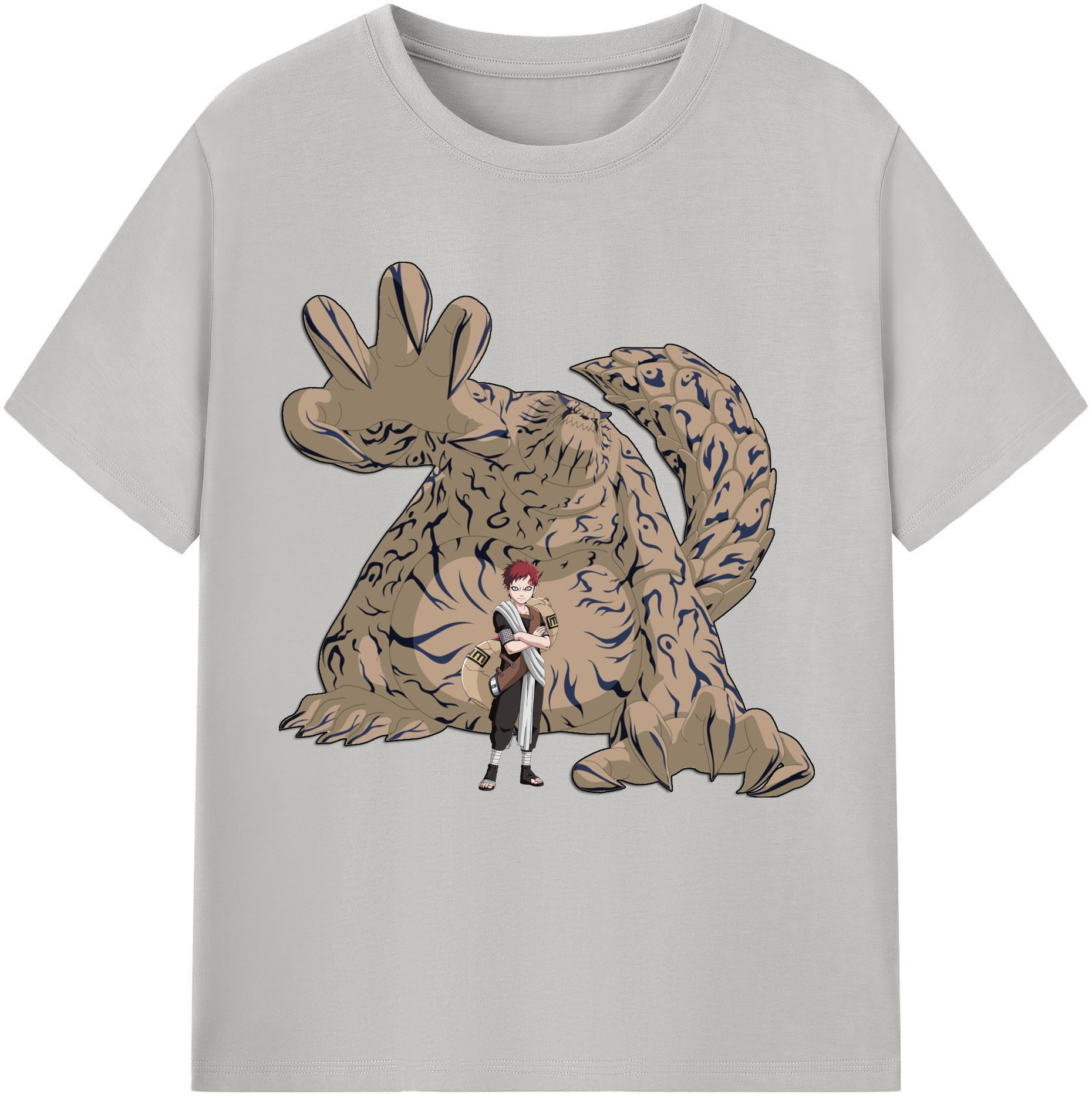 （画像用） NARUTO -ナルト- ガアラ Gaara レディースカジュアルプリントTシャツ（綿100％）