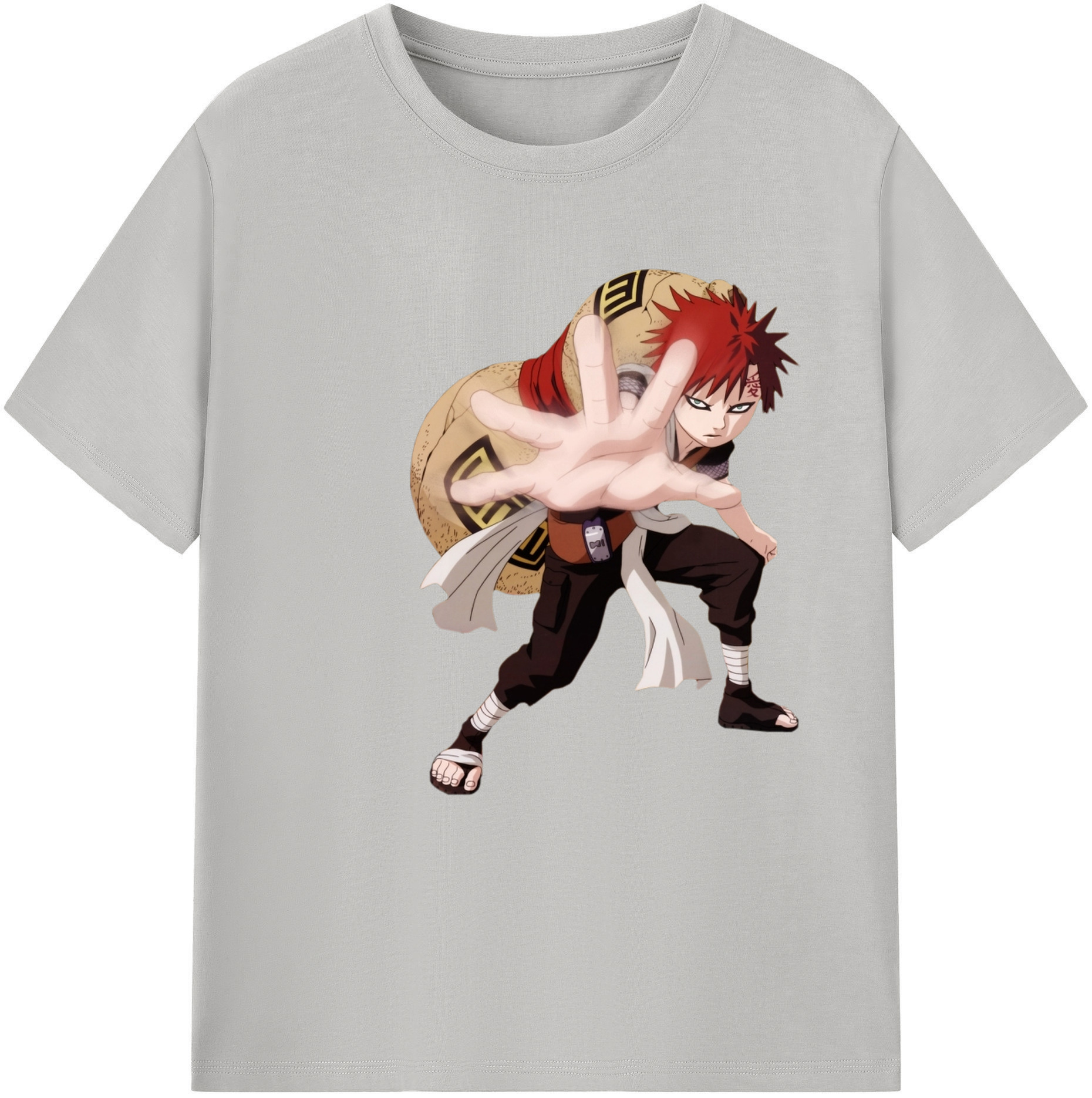 （画像用） NARUTO -ナルト- ガアラ Gaara レディースカジュアルプリントTシャツ（綿100％）