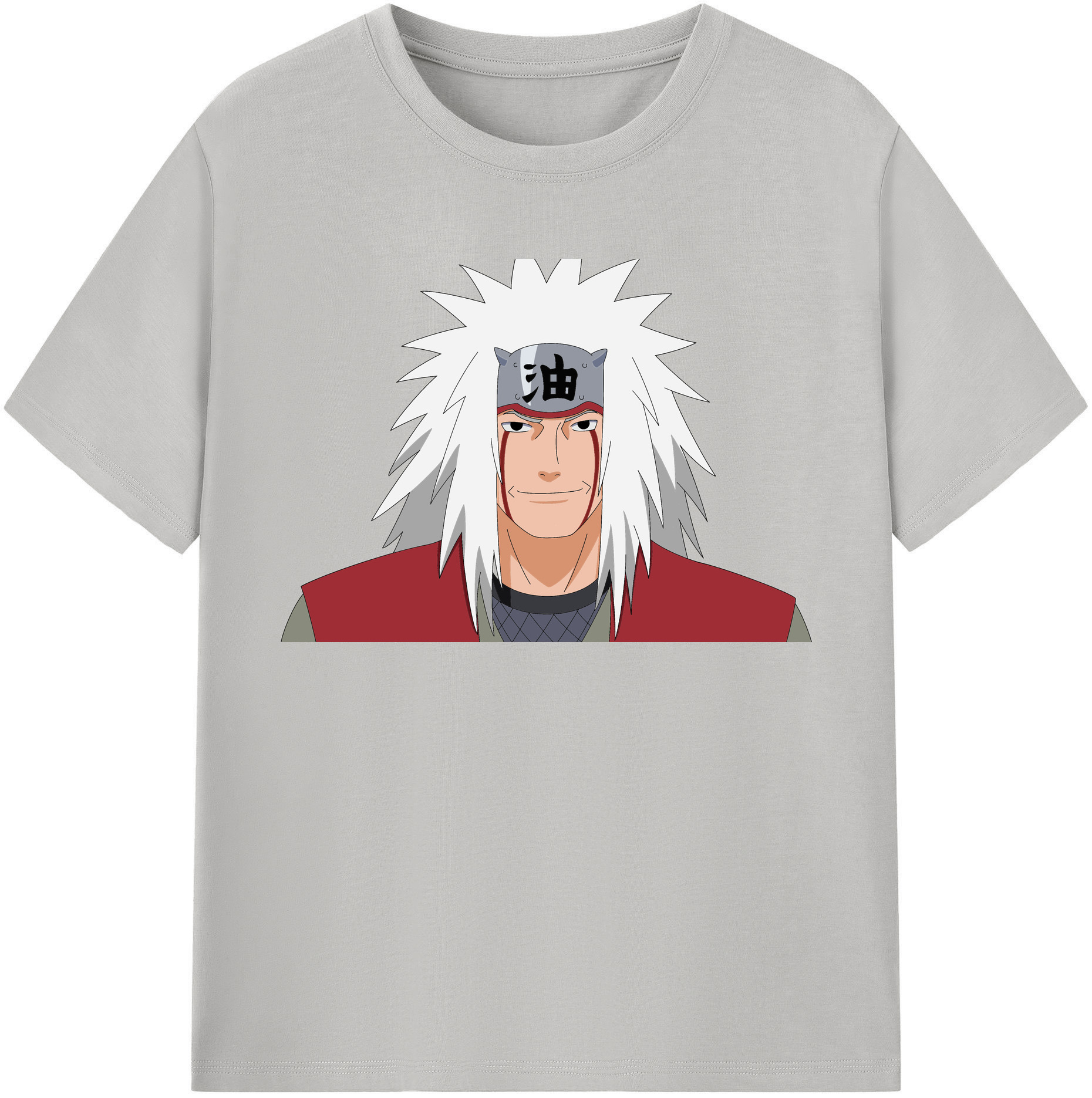 （画像用） NARUTO -ナルト- 自来也（じらいや） Jiraiya レディースカジュアルプリントTシャツ（綿100％）