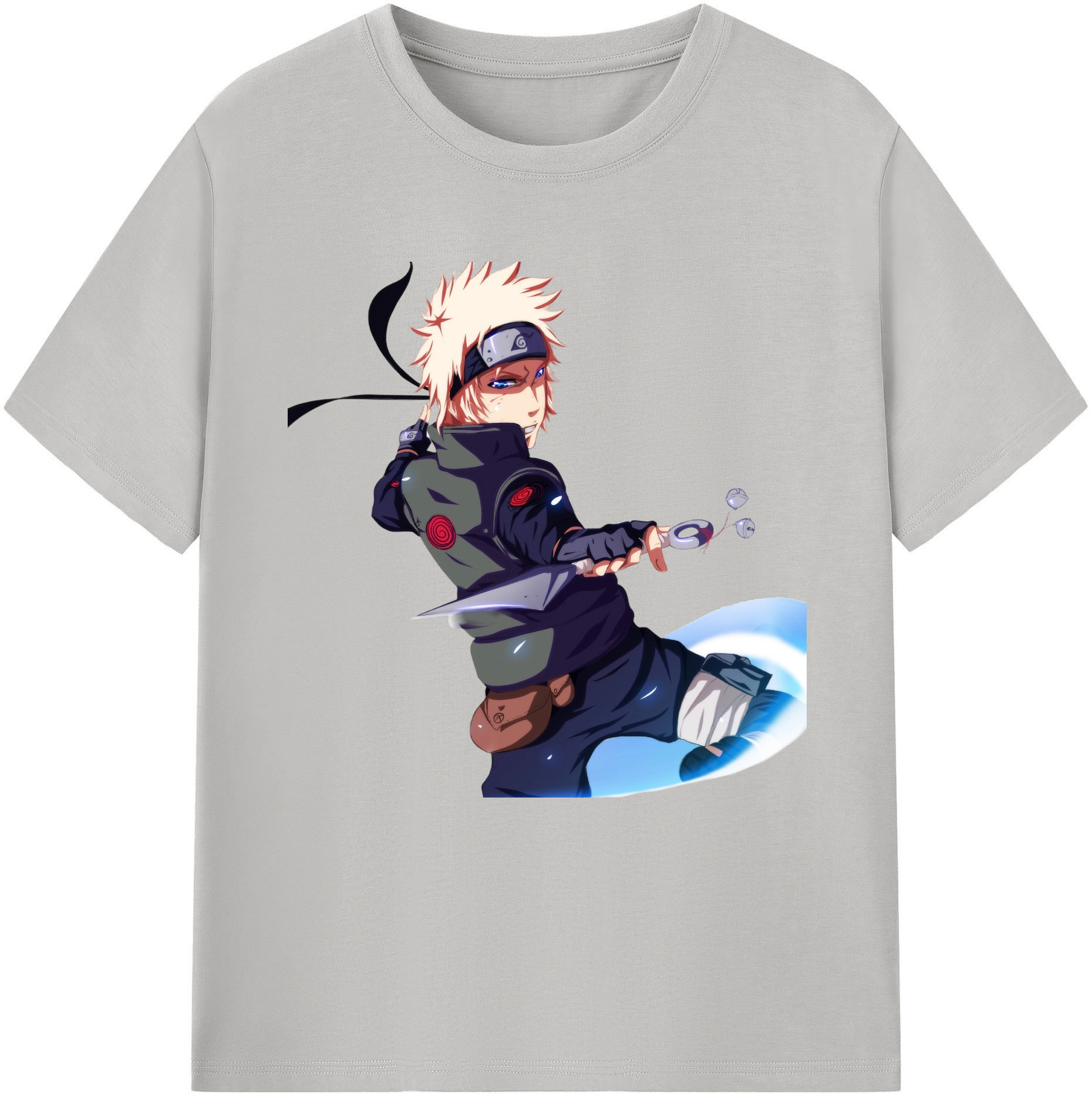 （画像用） NARUTO -ナルト- 波風 ミナト Namikaze Minato レディースカジュアルプリントTシャツ（綿100％）