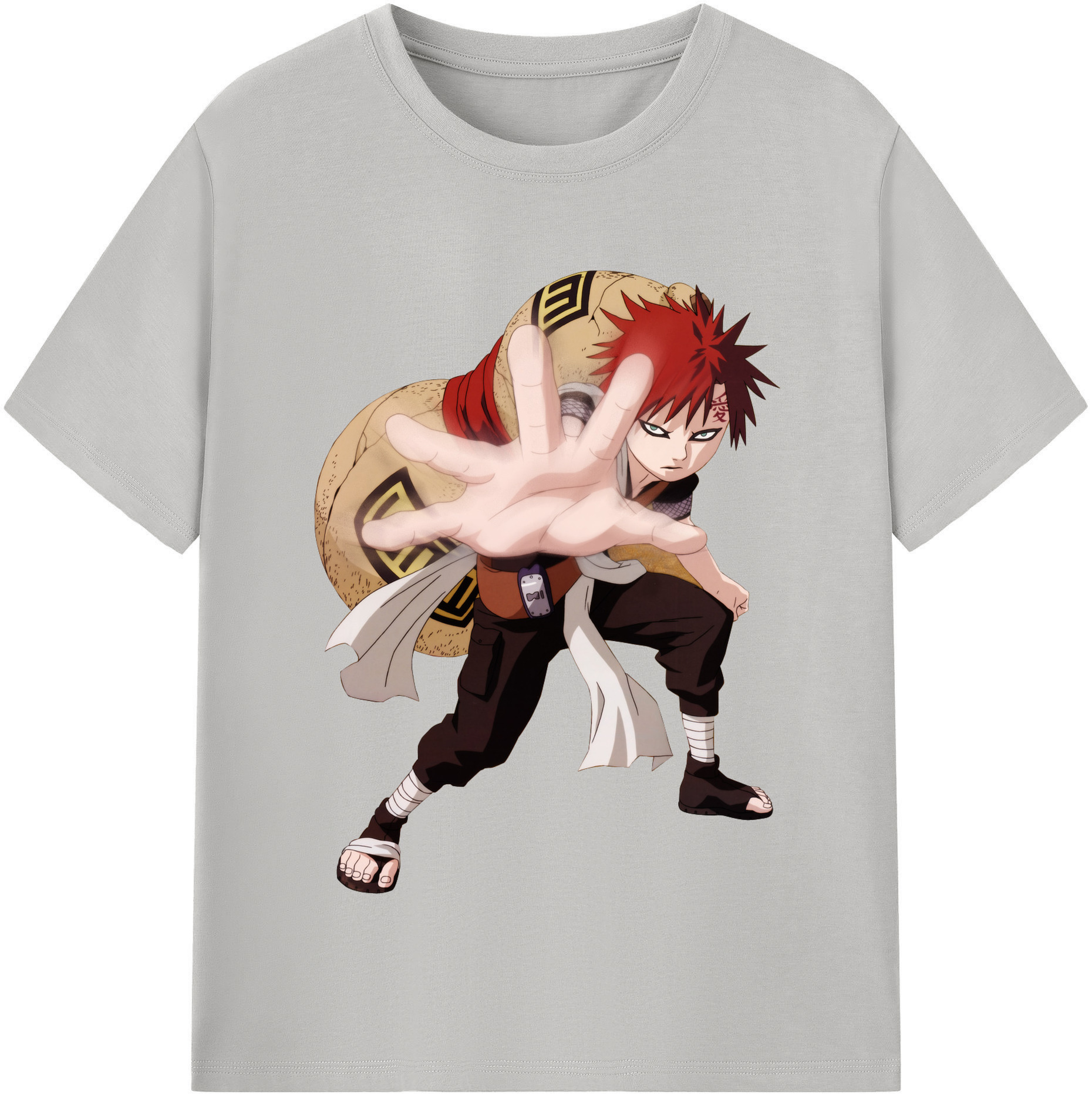 （画像用） NARUTO -ナルト- ガアラ Gaara レディースカジュアルプリントTシャツ（綿100％）