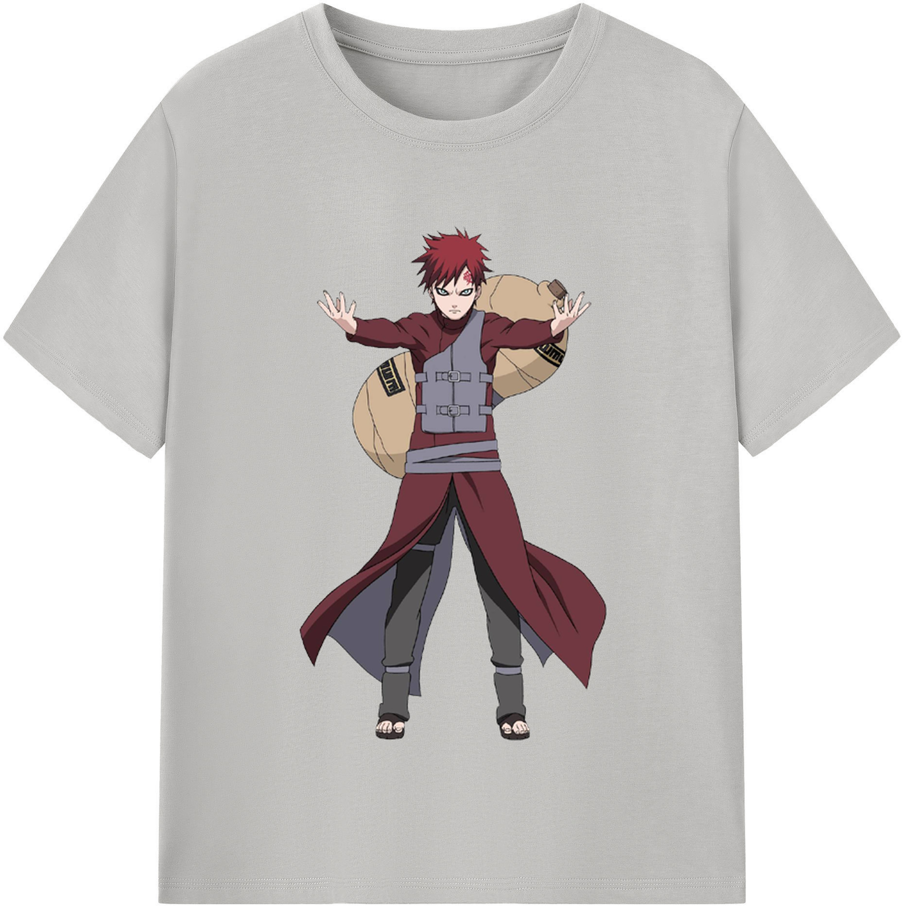 （画像用） NARUTO -ナルト- ガアラ Gaara レディースカジュアルプリントTシャツ（綿100％）
