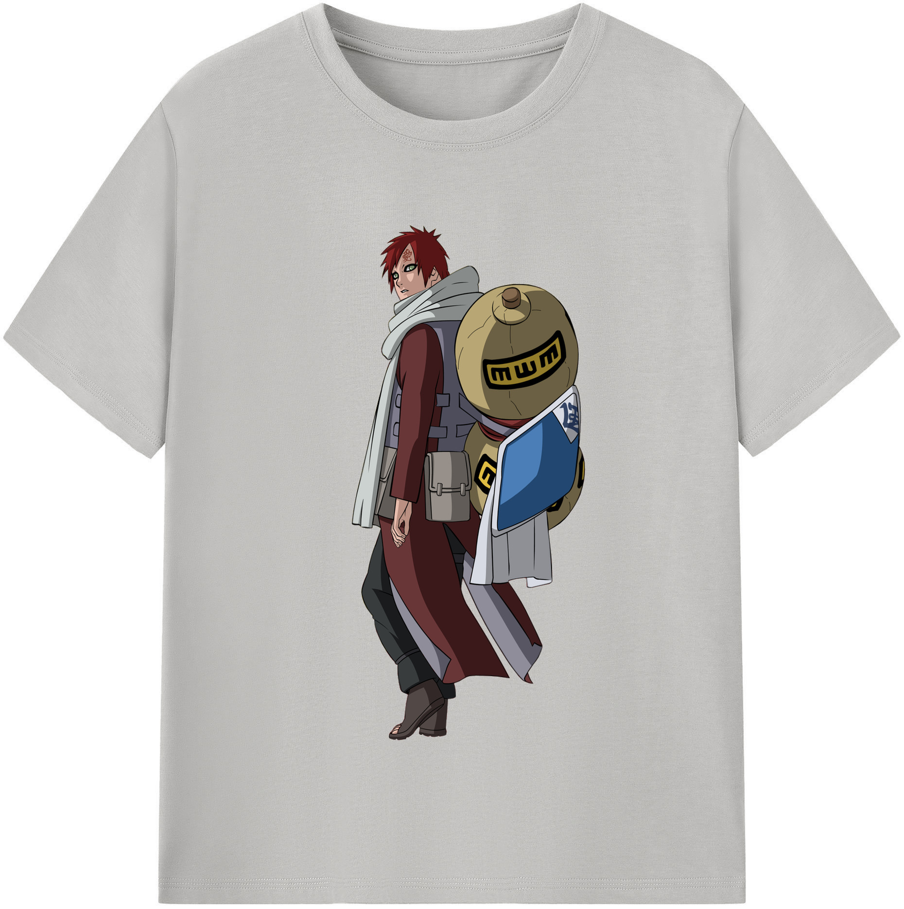 （画像用） NARUTO -ナルト- ガアラ Gaara レディースカジュアルプリントTシャツ（綿100％）
