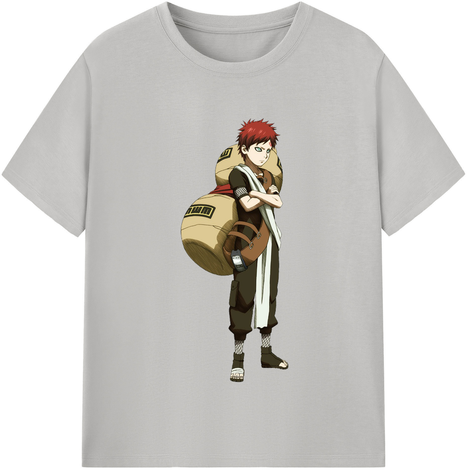 （画像用） NARUTO -ナルト- ガアラ Gaara レディースカジュアルプリントTシャツ（綿100％）