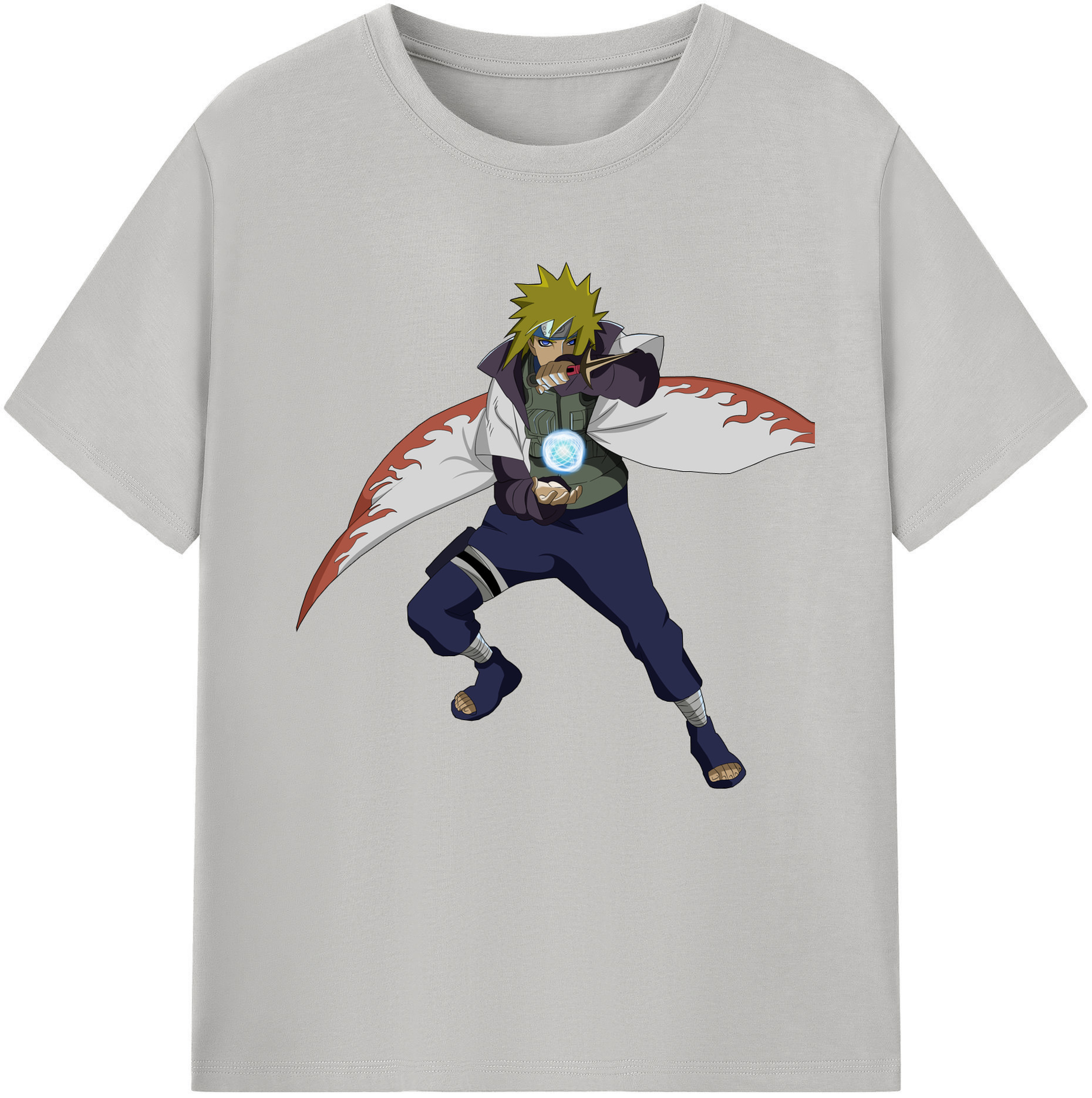 （画像用） NARUTO -ナルト- 波風 ミナト Namikaze Minato レディースカジュアルプリントTシャツ（綿100％）