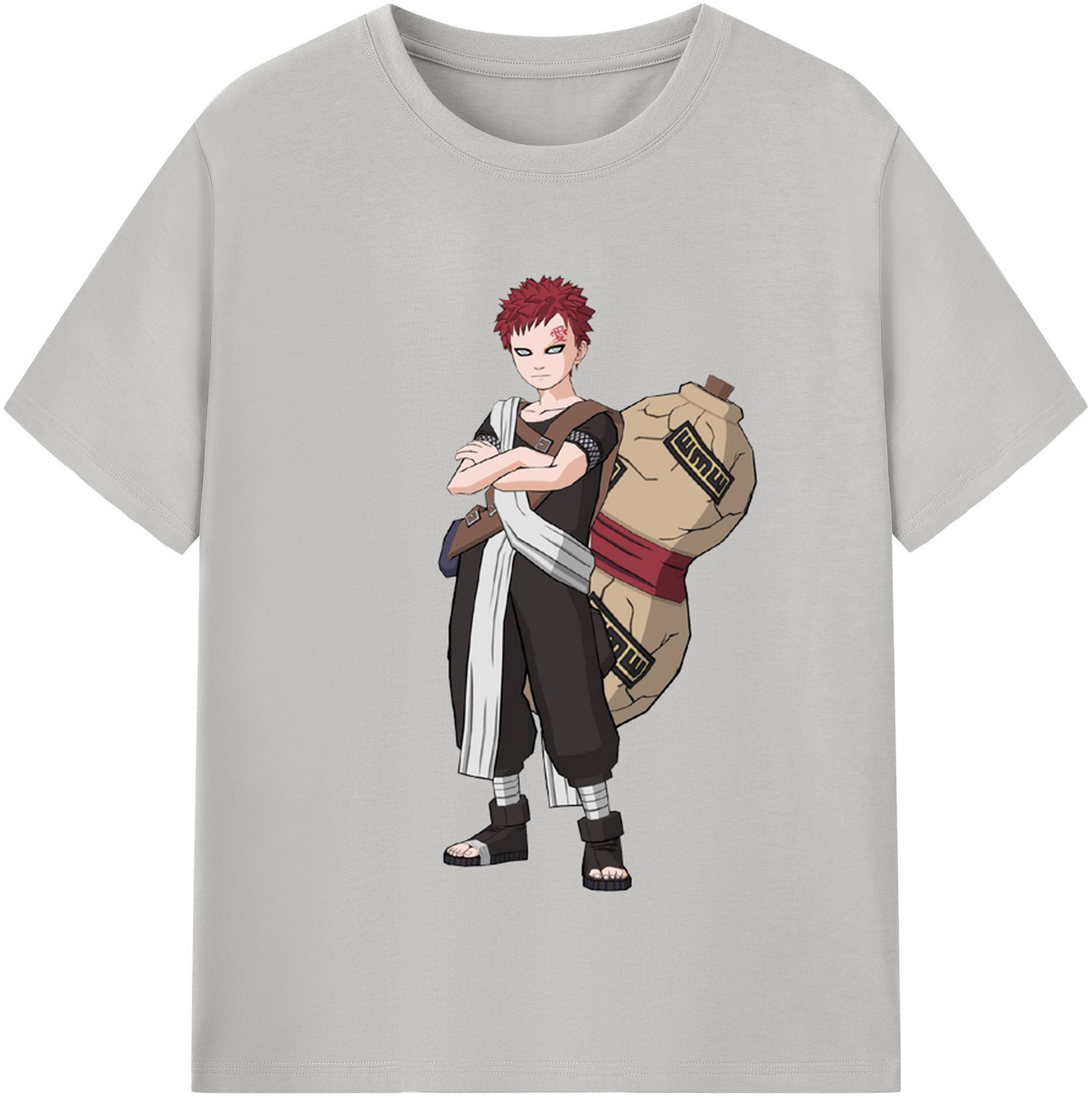 （画像用） NARUTO -ナルト- ガアラ Gaara レディースカジュアルプリントTシャツ（綿100％）