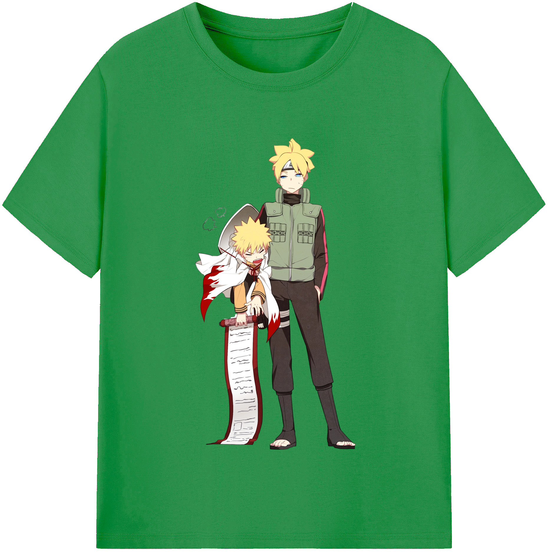 （画像用） NARUTO -ナルト- 波風 ミナト Namikaze Minato レディースカジュアルプリントTシャツ（綿100％）