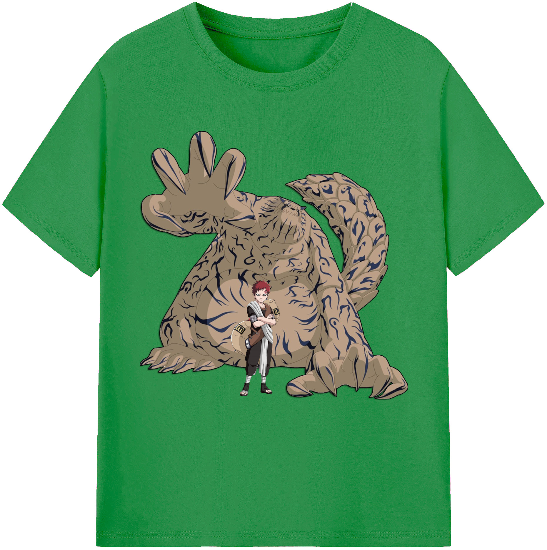 （画像用） NARUTO -ナルト- ガアラ Gaara レディースカジュアルプリントTシャツ（綿100％）