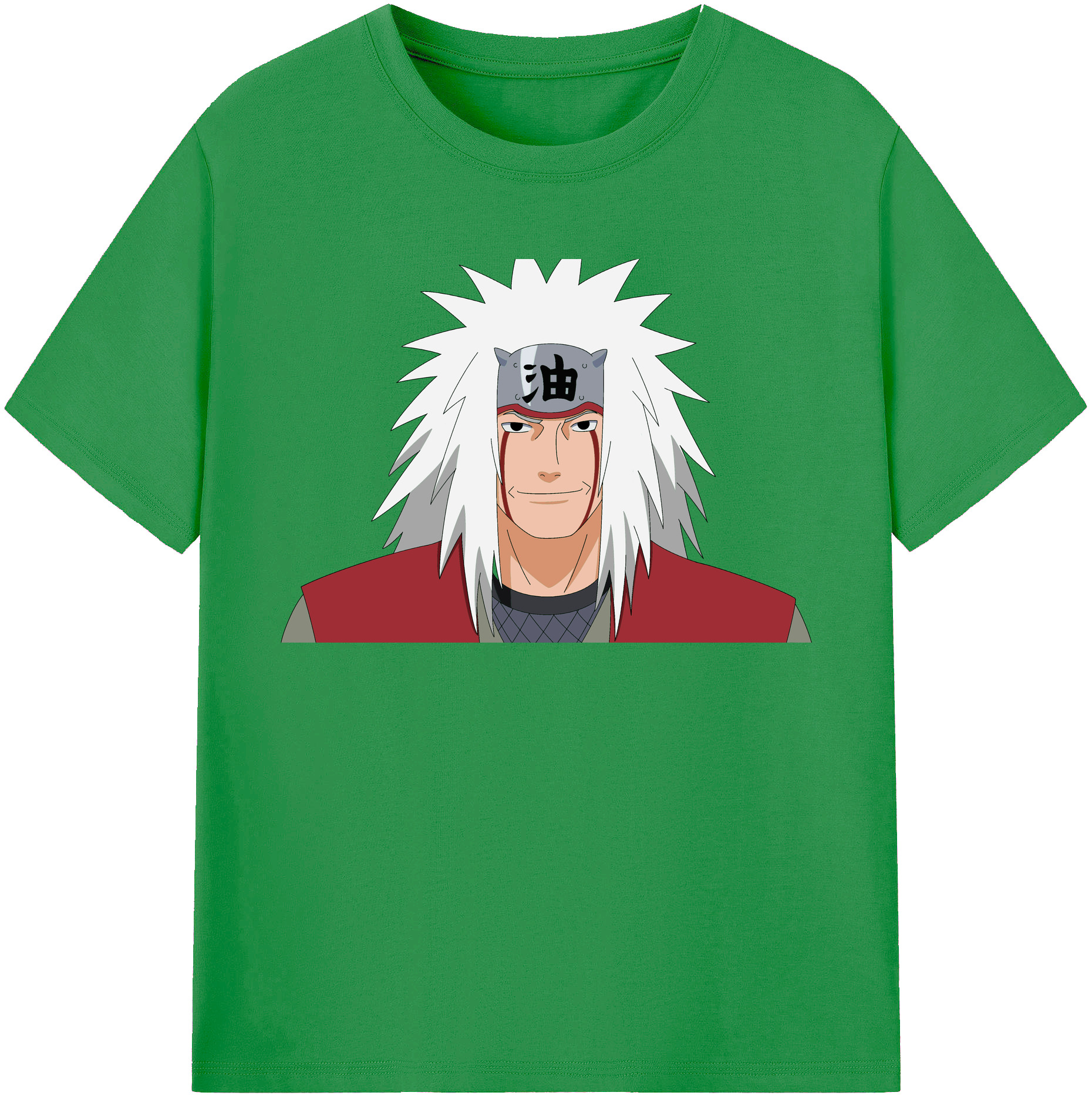 （画像用） NARUTO -ナルト- 自来也（じらいや） Jiraiya レディースカジュアルプリントTシャツ（綿100％）