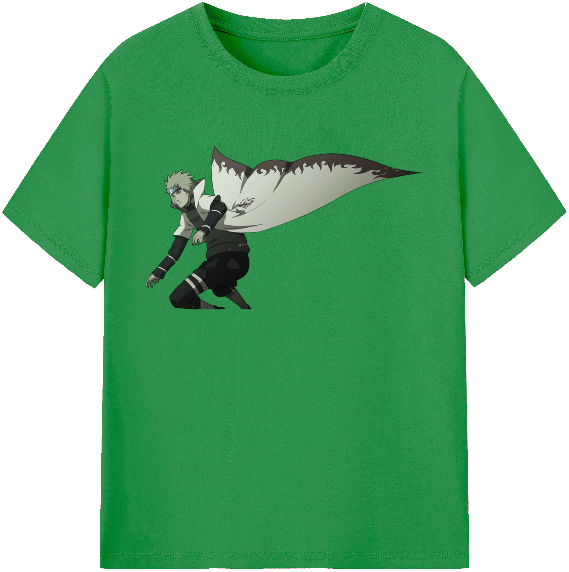 （画像用） NARUTO -ナルト- 波風 ミナト Namikaze Minato レディースカジュアルプリントTシャツ（綿100％）