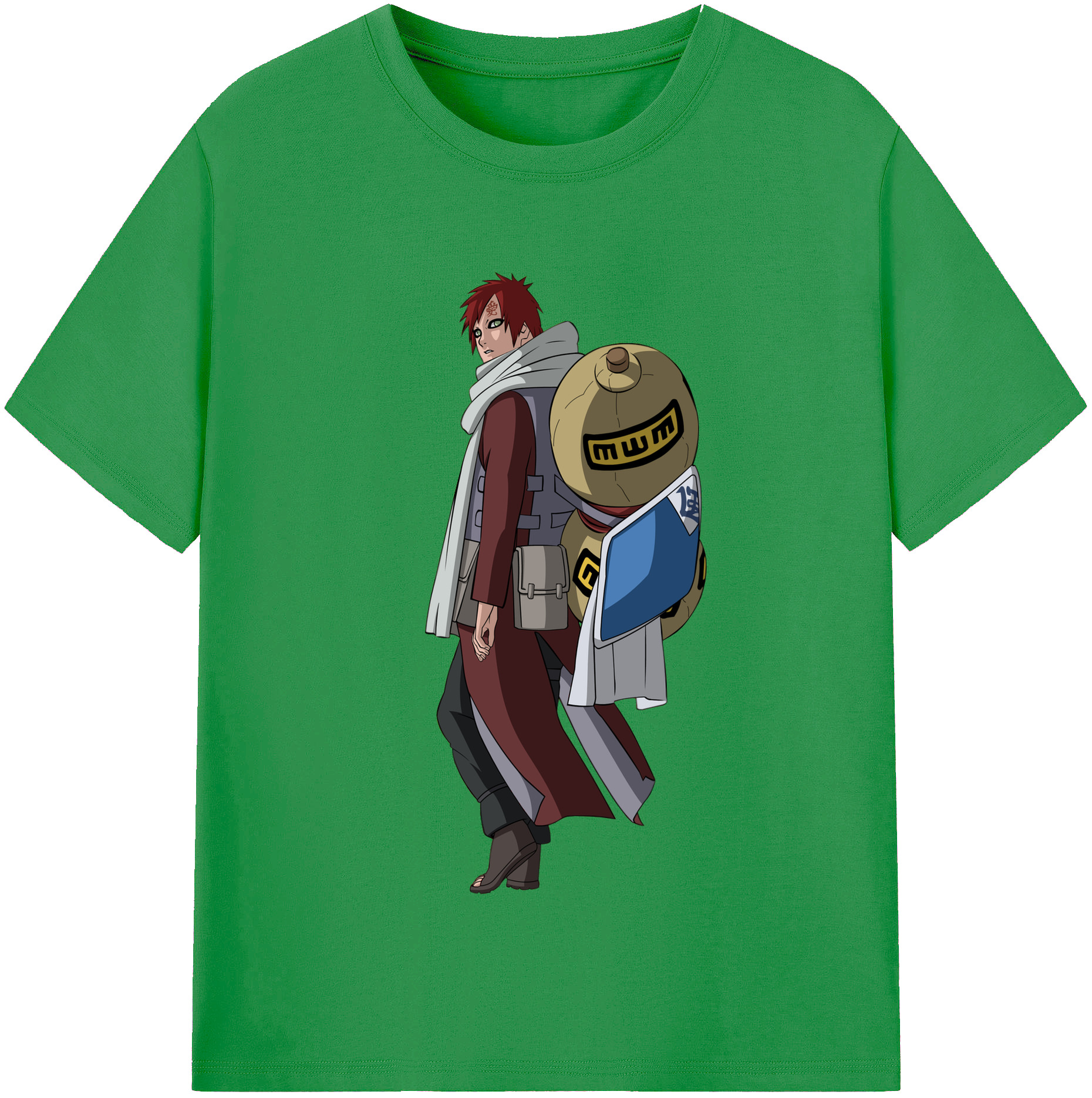 （画像用） NARUTO -ナルト- ガアラ Gaara レディースカジュアルプリントTシャツ（綿100％）