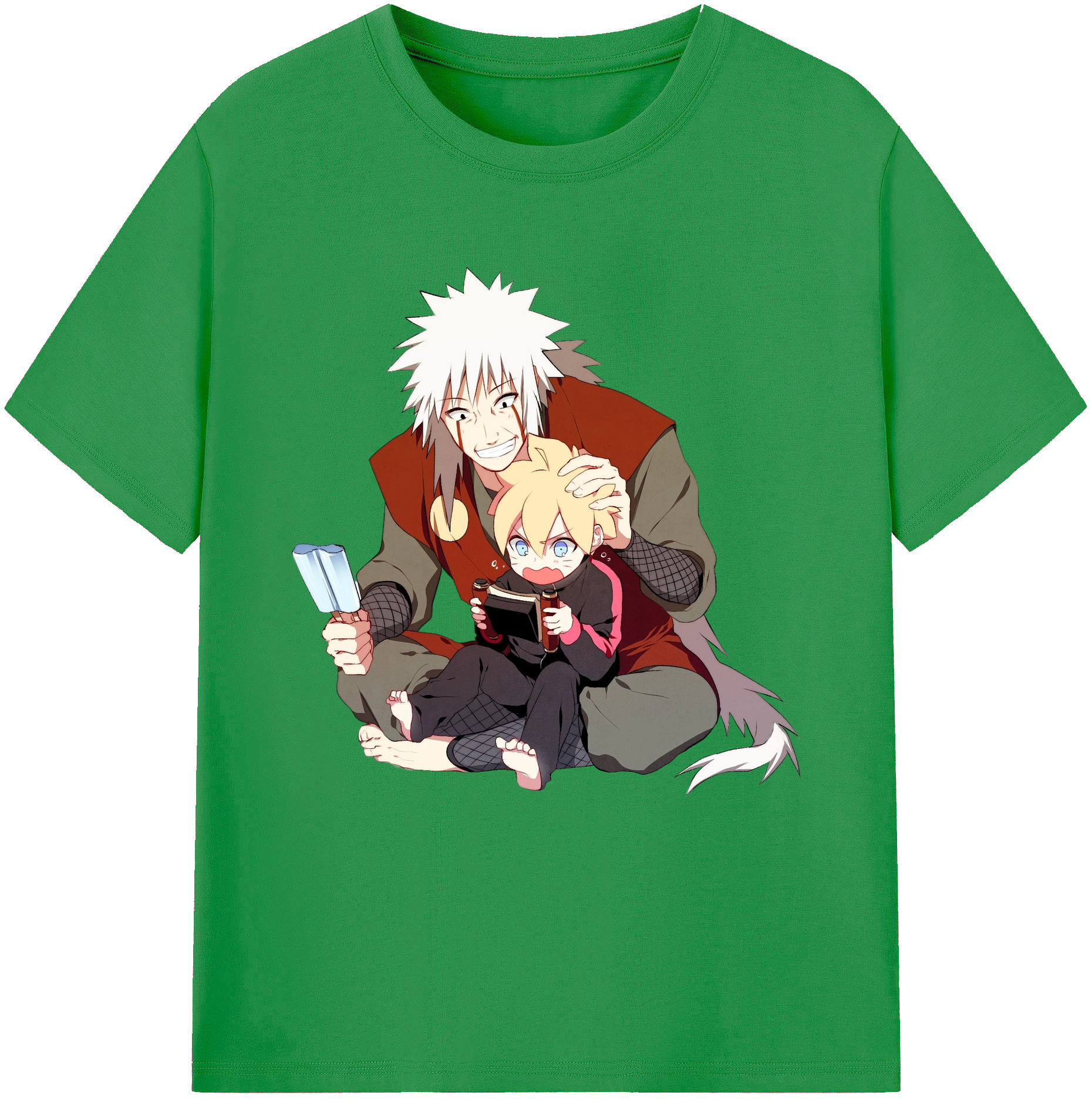（画像用） NARUTO -ナルト- 自来也（じらいや） Jiraiya レディースカジュアルプリントTシャツ（綿100％）