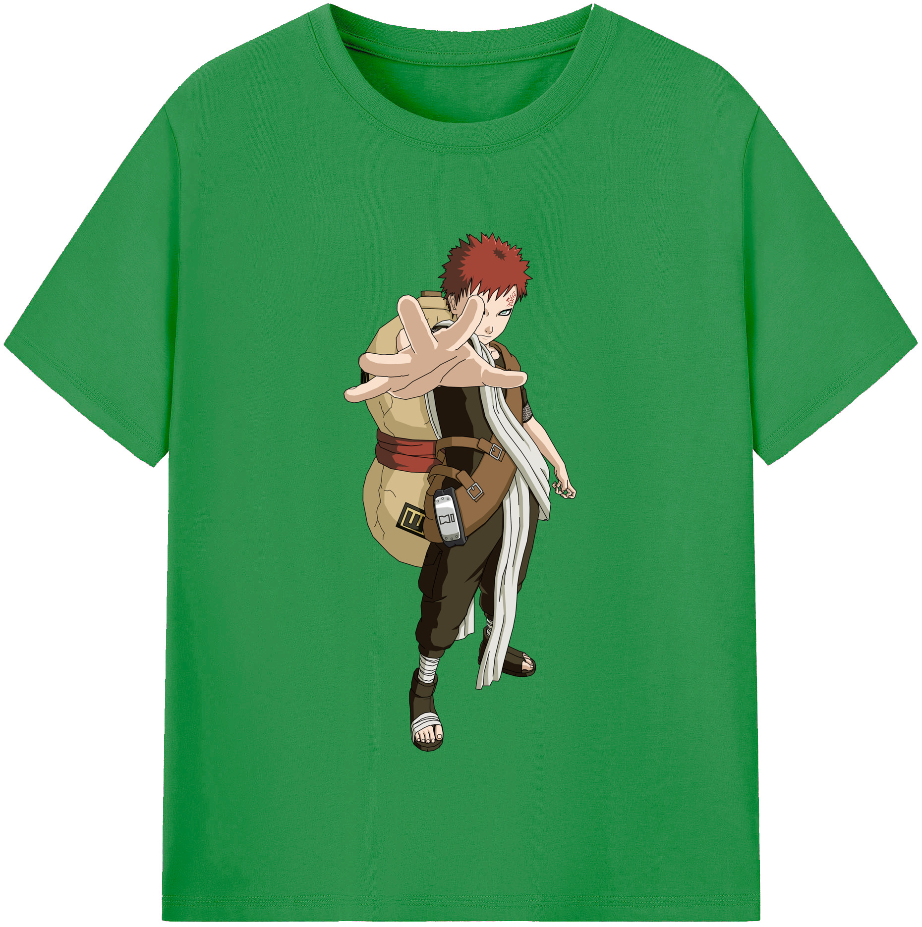 （画像用） NARUTO -ナルト- ガアラ Gaara レディースカジュアルプリントTシャツ（綿100％）