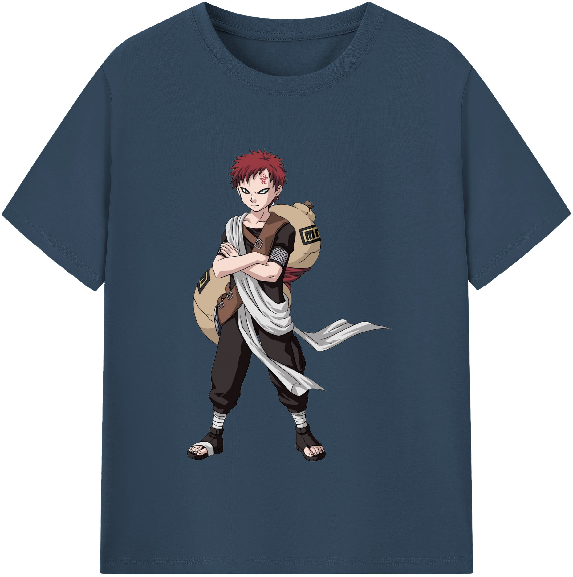（画像用） NARUTO -ナルト- ガアラ Gaara レディースカジュアルプリントTシャツ（綿100％）