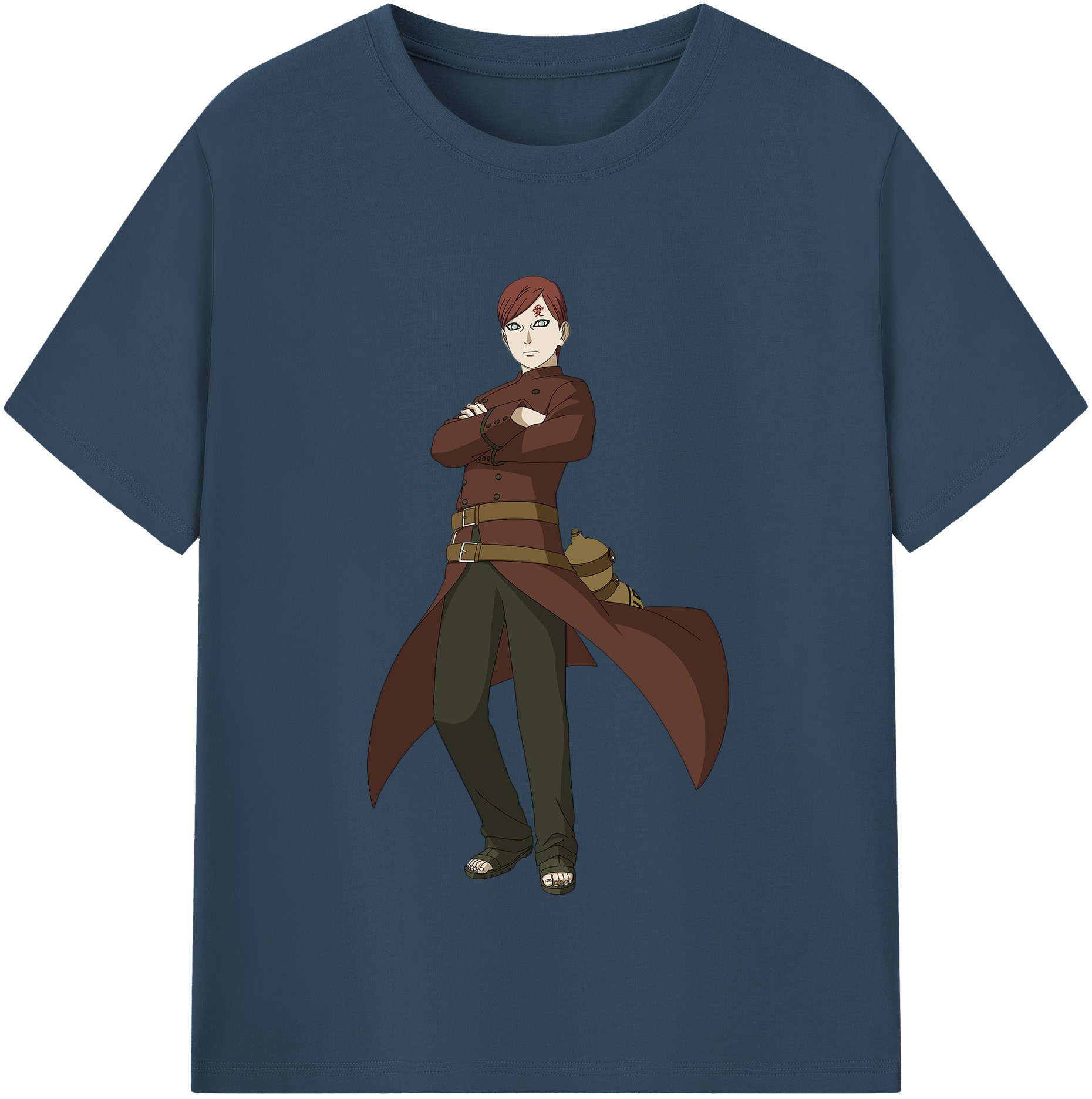 （画像用） NARUTO -ナルト- ガアラ Gaara レディースカジュアルプリントTシャツ（綿100％）