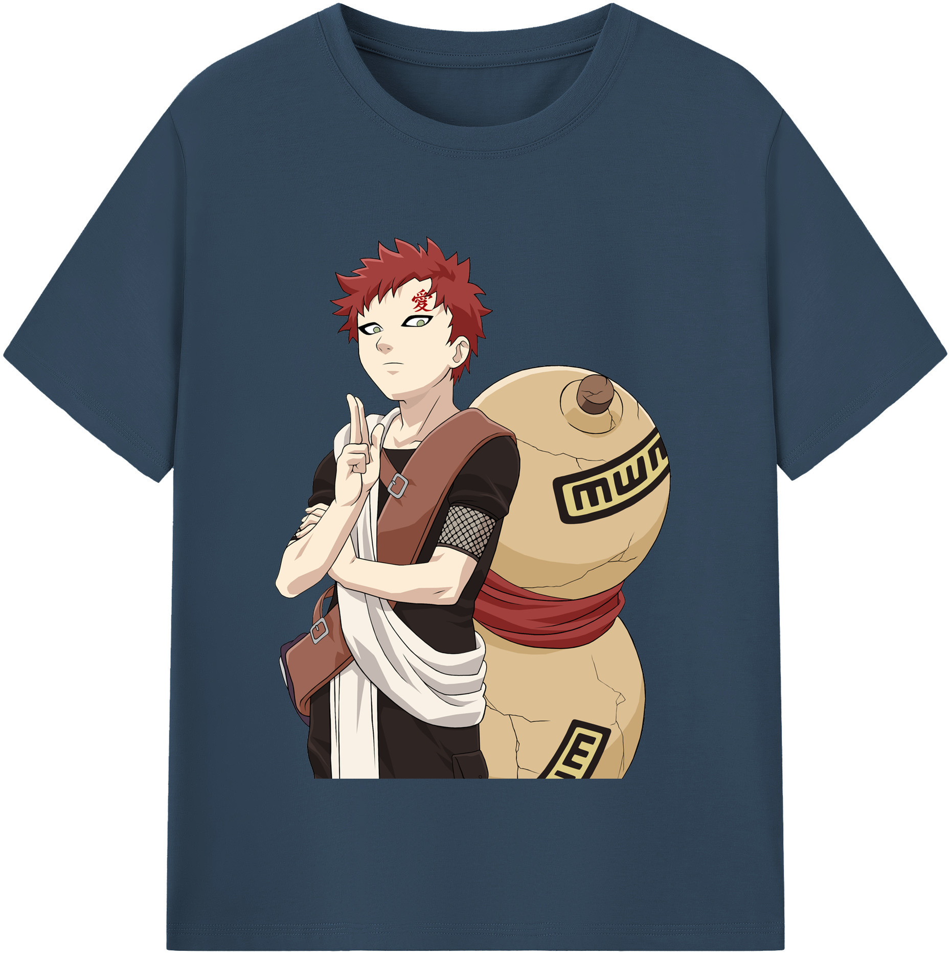 （画像用） NARUTO -ナルト- ガアラ Gaara レディースカジュアルプリントTシャツ（綿100％）