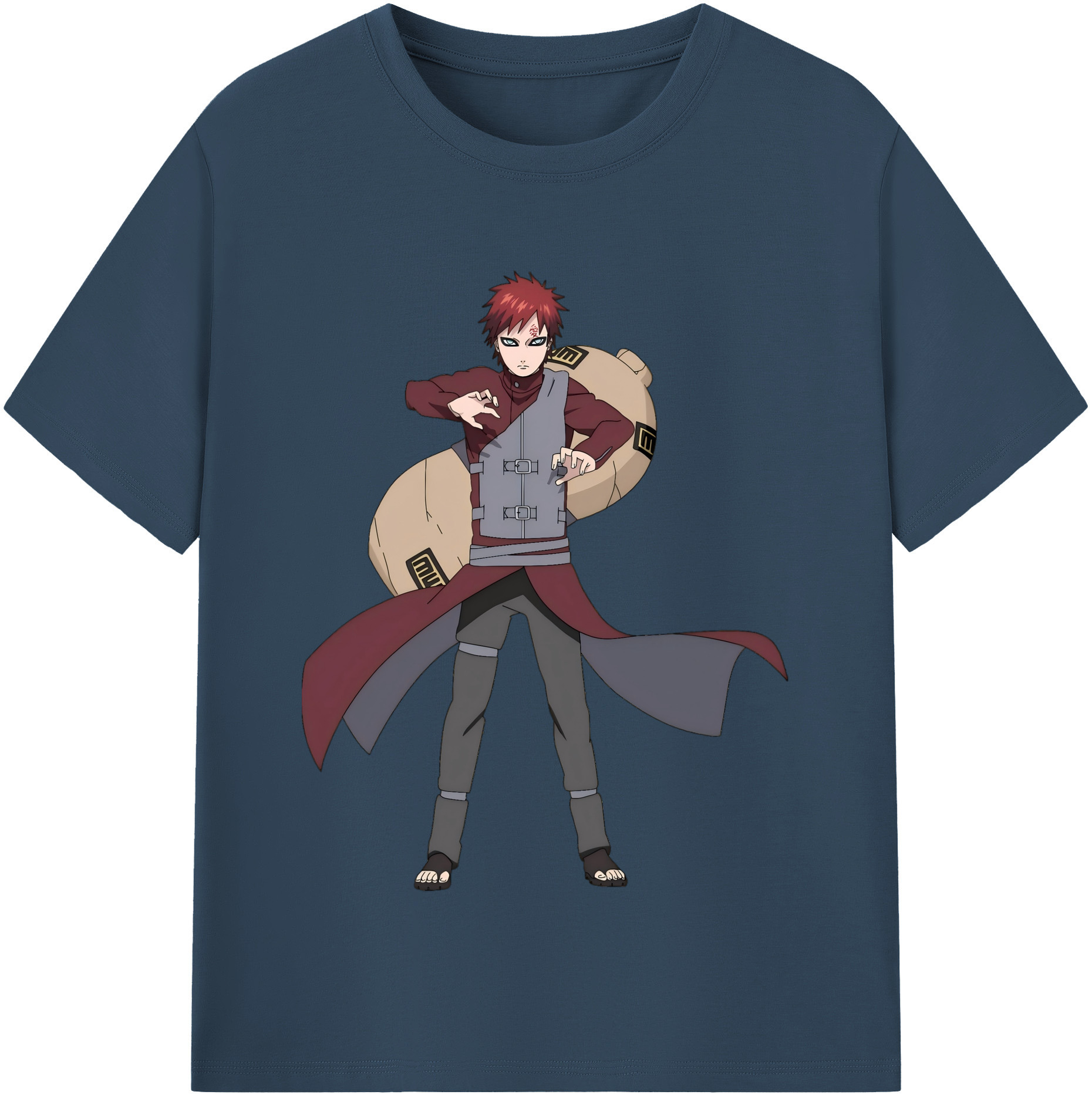 （画像用） NARUTO -ナルト- ガアラ Gaara レディースカジュアルプリントTシャツ（綿100％）