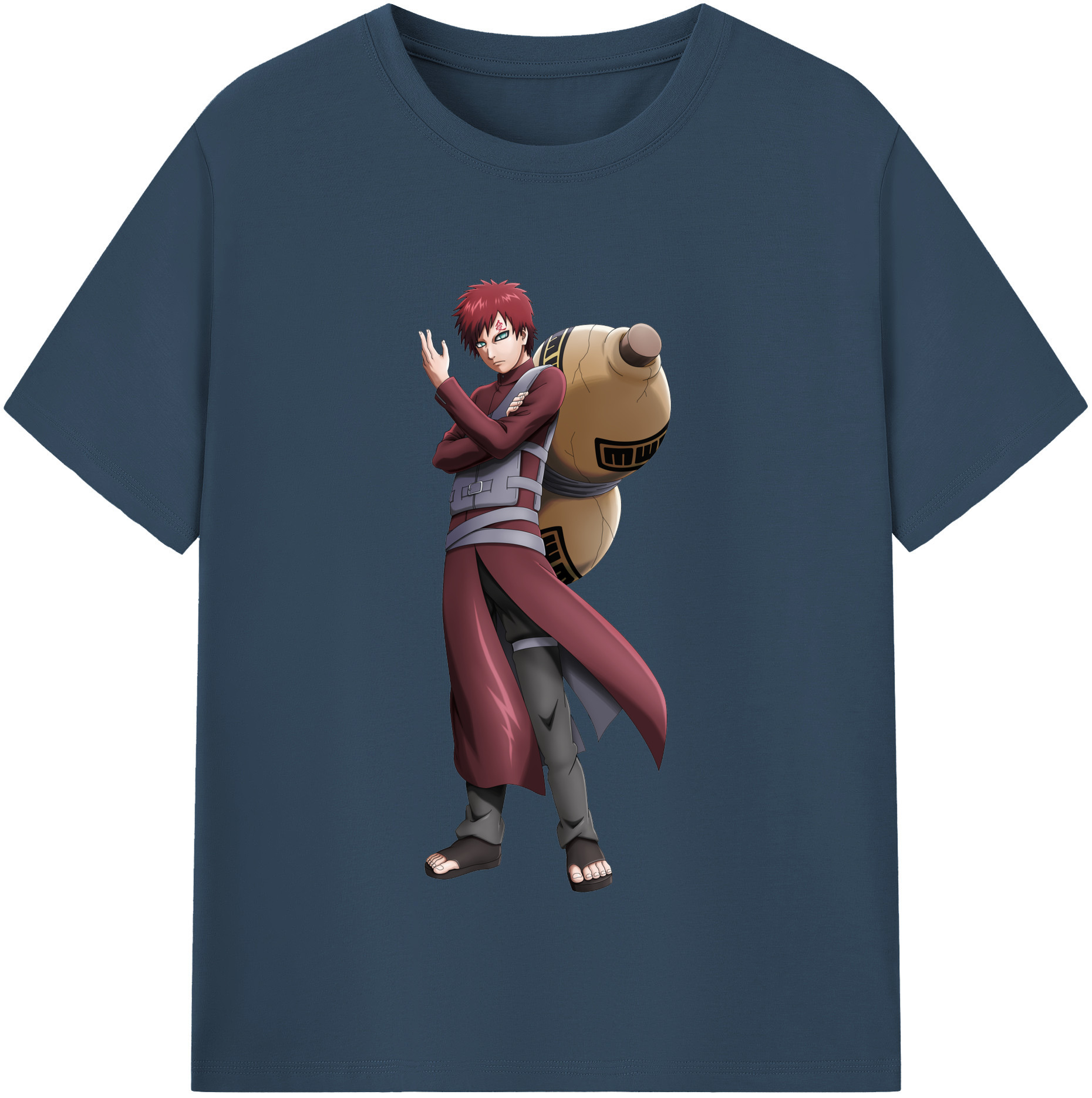 （画像用） NARUTO -ナルト- ガアラ Gaara レディースカジュアルプリントTシャツ（綿100％）