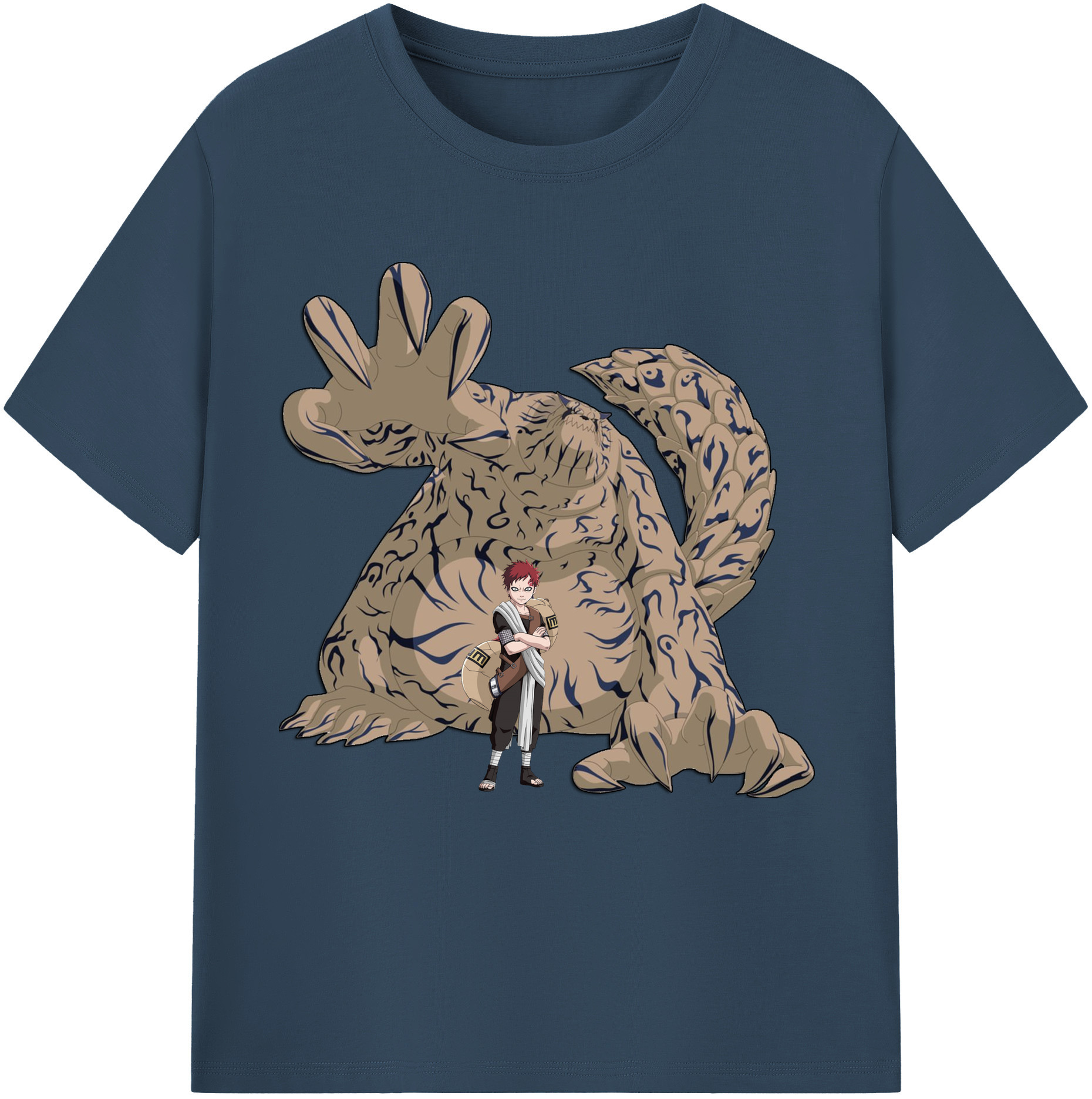 （画像用） NARUTO -ナルト- ガアラ Gaara レディースカジュアルプリントTシャツ（綿100％）