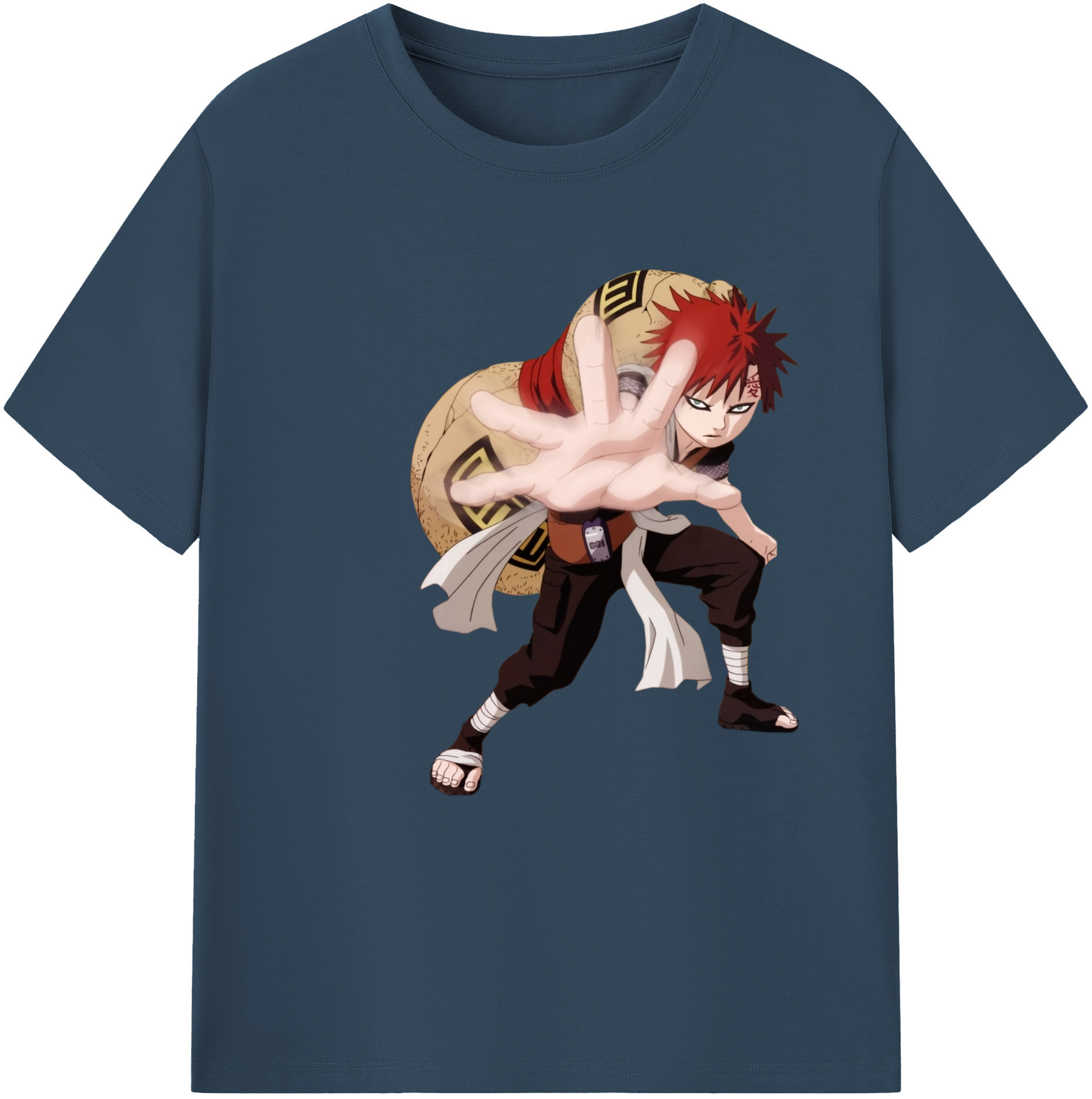 （画像用） NARUTO -ナルト- ガアラ Gaara レディースカジュアルプリントTシャツ（綿100％）
