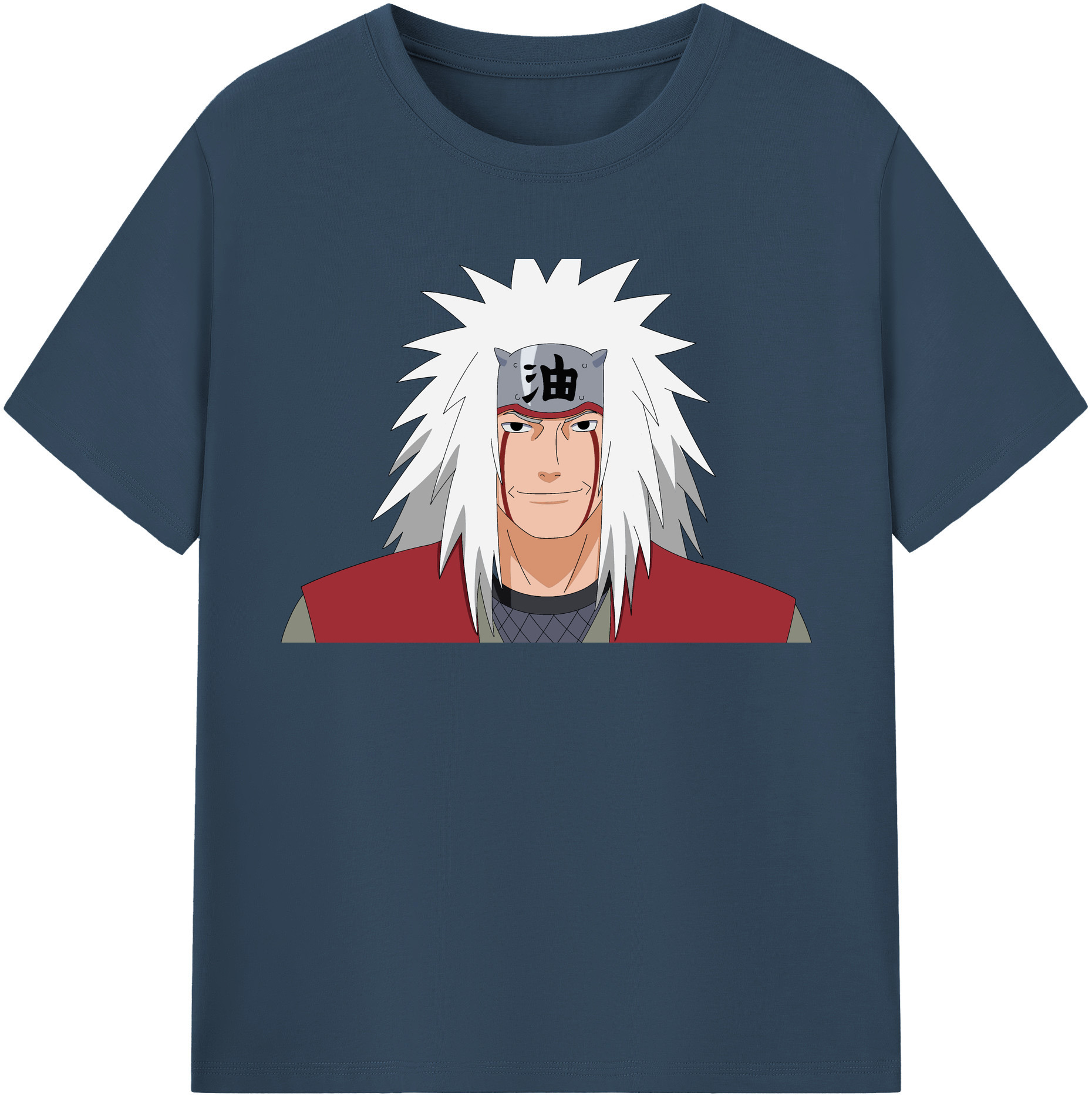 （画像用） NARUTO -ナルト- 自来也（じらいや） Jiraiya レディースカジュアルプリントTシャツ（綿100％）
