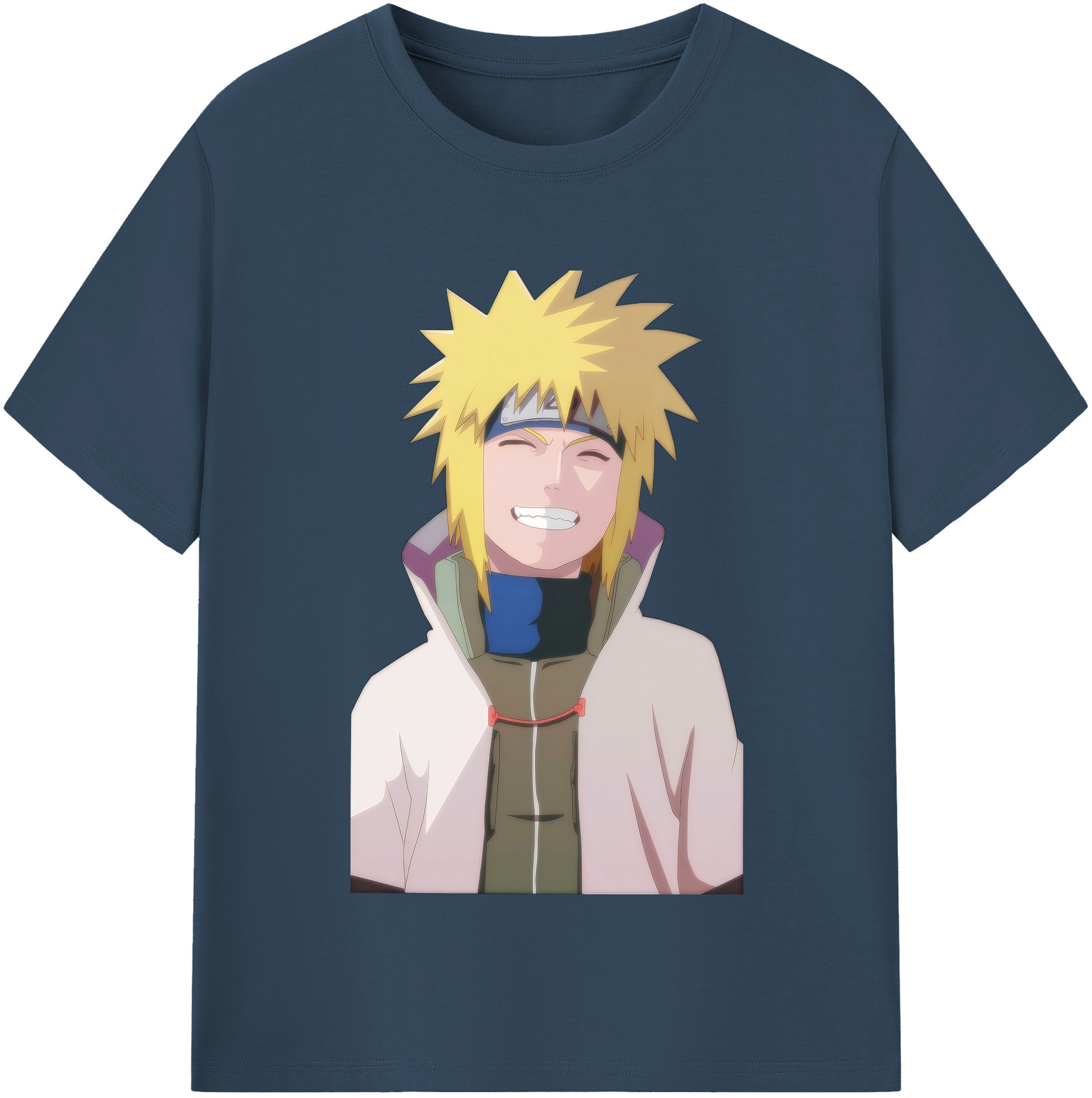 （画像用） NARUTO -ナルト- 波風 ミナト Namikaze Minato レディースカジュアルプリントTシャツ（綿100％）
