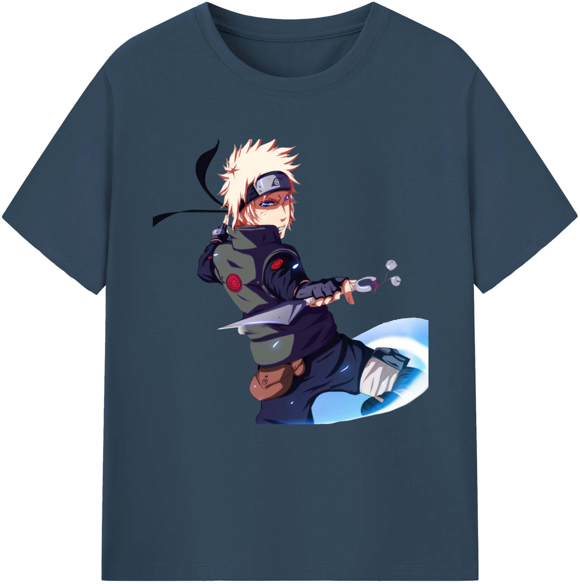 （画像用） NARUTO -ナルト- 波風 ミナト Namikaze Minato レディースカジュアルプリントTシャツ（綿100％）