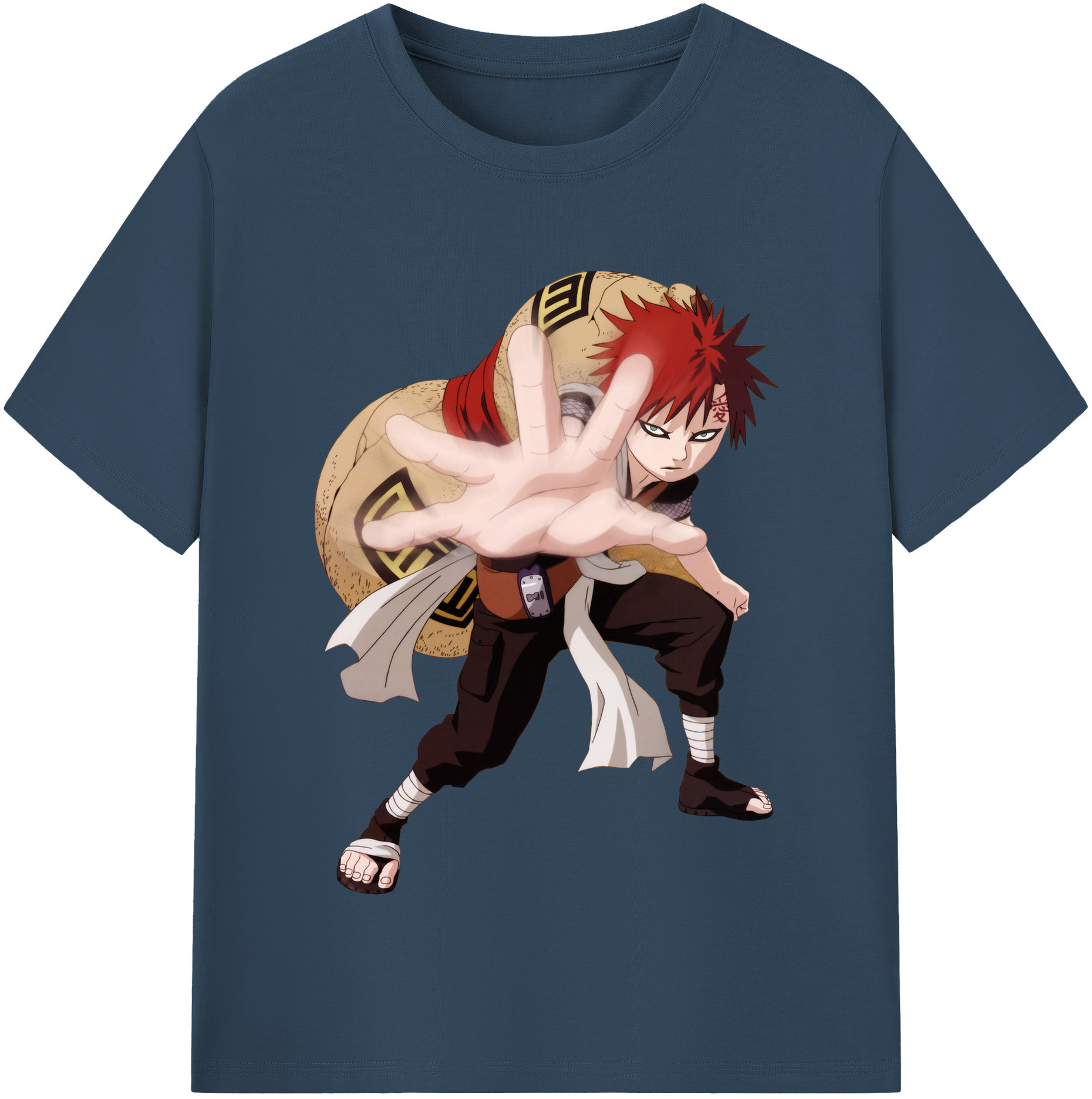（画像用） NARUTO -ナルト- ガアラ Gaara レディースカジュアルプリントTシャツ（綿100％）