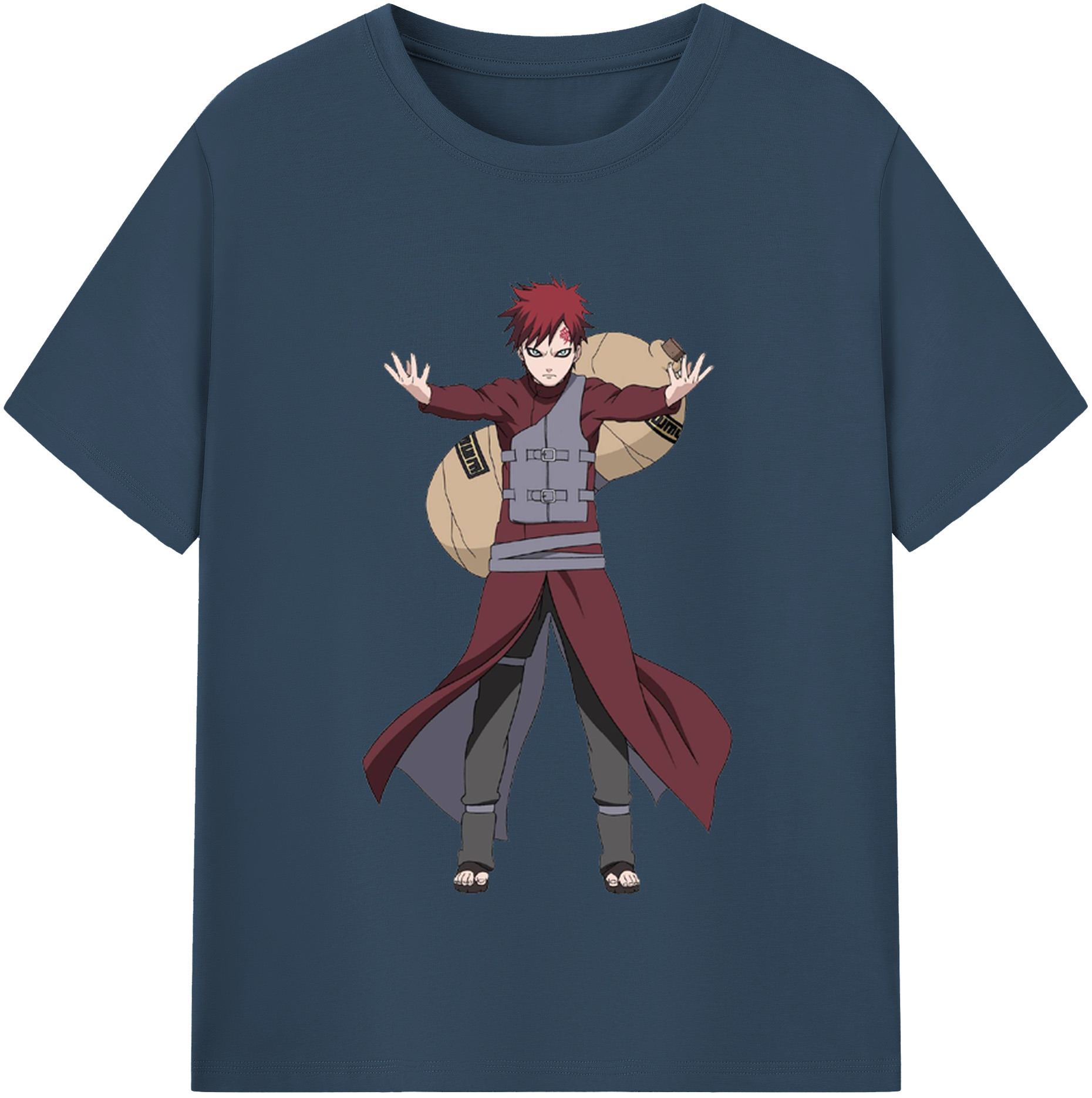 （画像用） NARUTO -ナルト- ガアラ Gaara レディースカジュアルプリントTシャツ（綿100％）