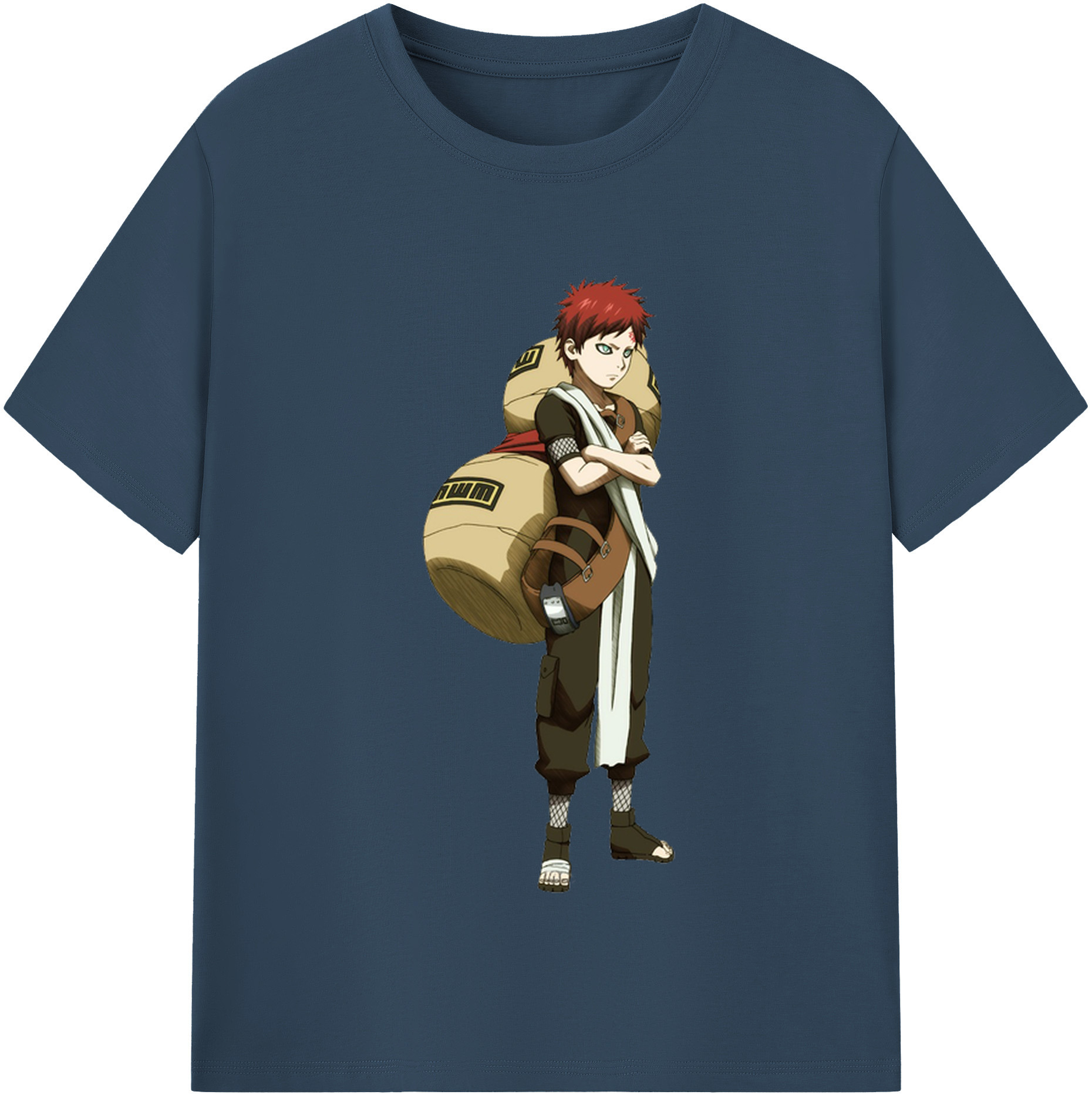 （画像用） NARUTO -ナルト- ガアラ Gaara レディースカジュアルプリントTシャツ（綿100％）