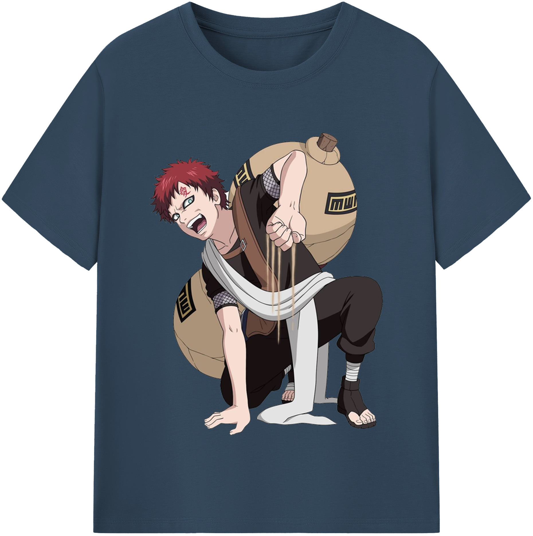 （画像用） NARUTO -ナルト- ガアラ Gaara レディースカジュアルプリントTシャツ（綿100％）