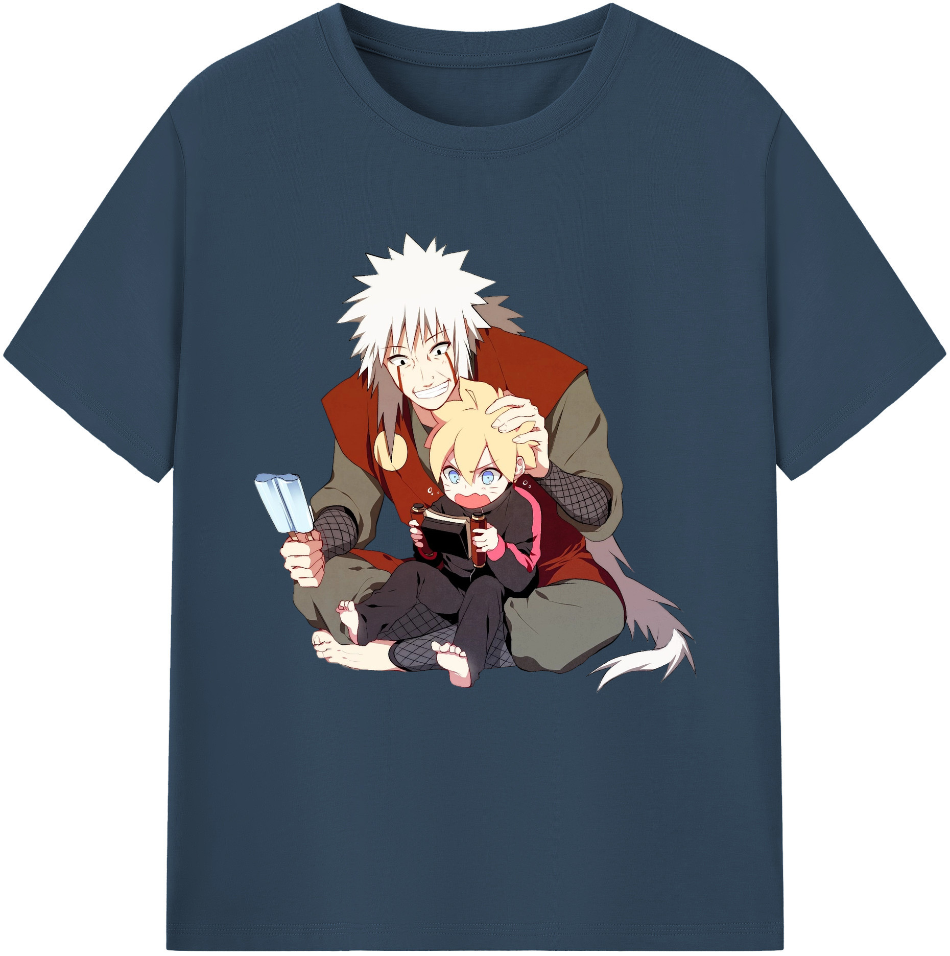 （画像用） NARUTO -ナルト- 自来也（じらいや） Jiraiya レディースカジュアルプリントTシャツ（綿100％）