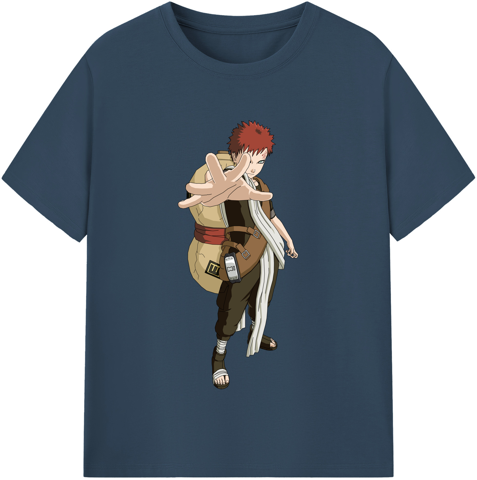 （画像用） NARUTO -ナルト- ガアラ Gaara レディースカジュアルプリントTシャツ（綿100％）