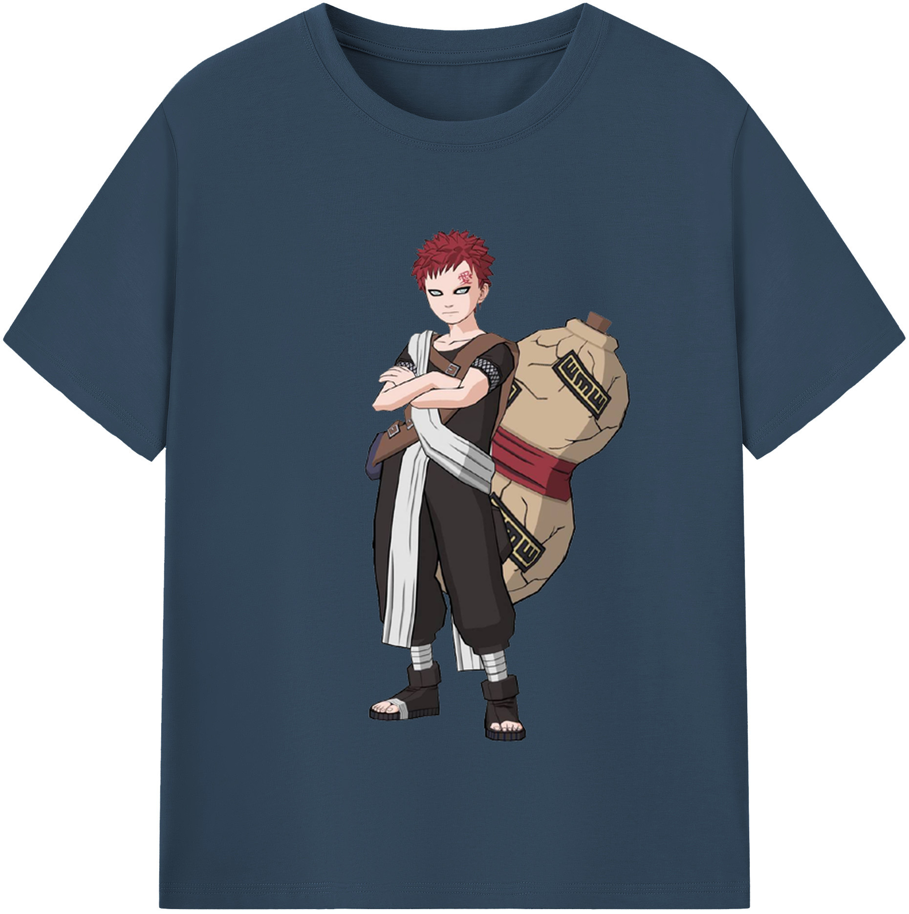 （画像用） NARUTO -ナルト- ガアラ Gaara レディースカジュアルプリントTシャツ（綿100％）