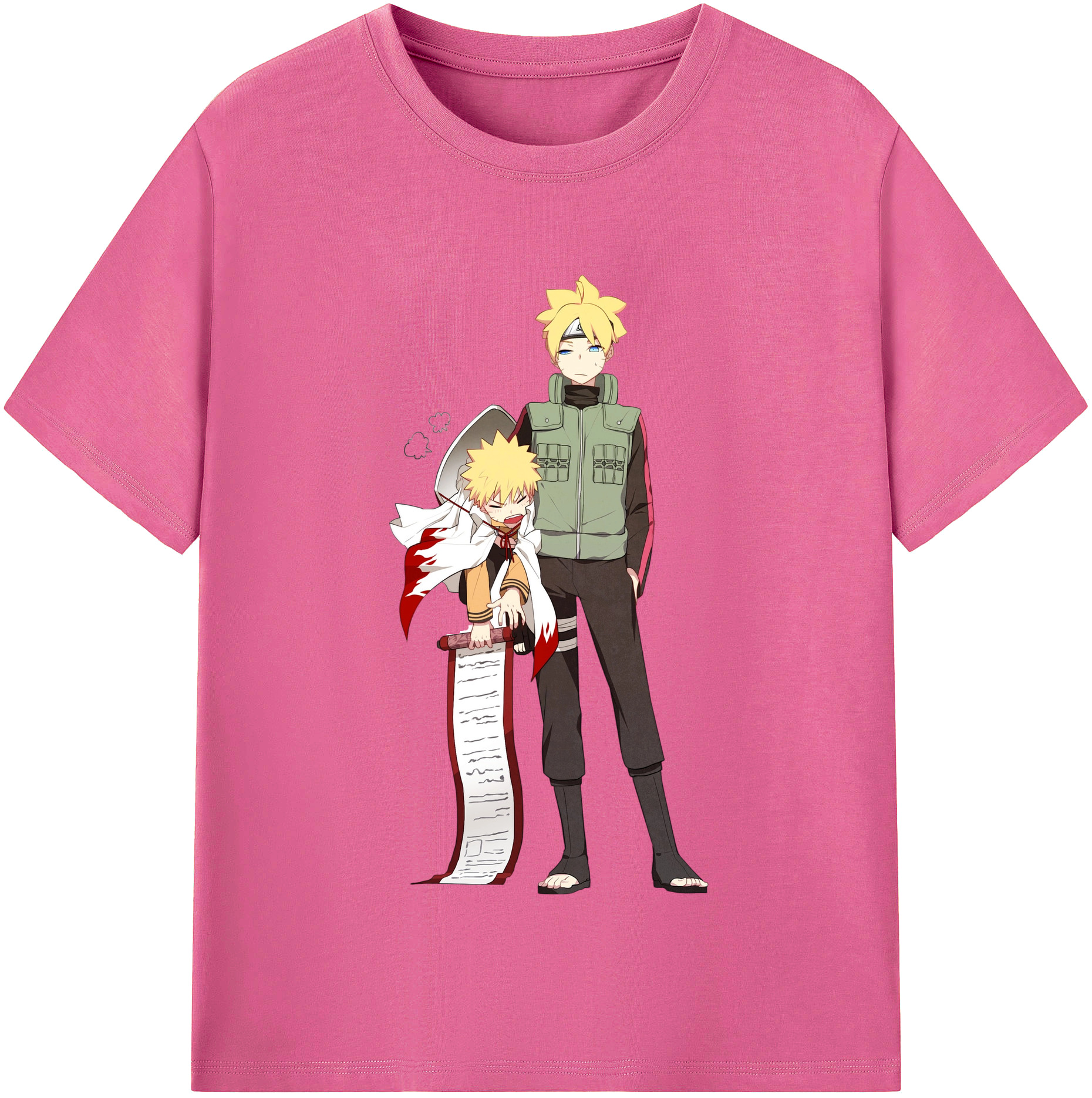 （画像用） NARUTO -ナルト- 波風 ミナト Namikaze Minato レディースカジュアルプリントTシャツ（綿100％）