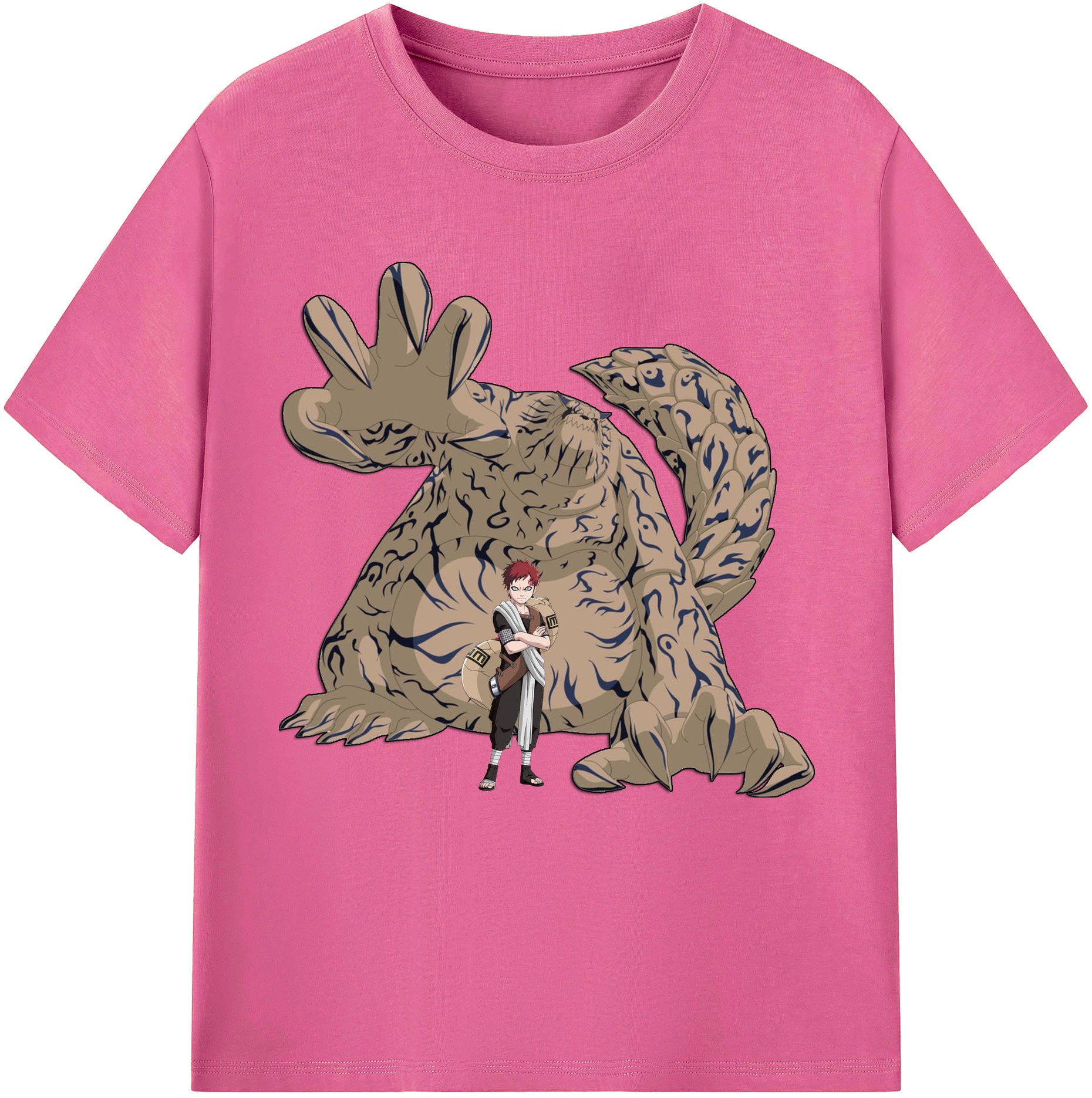（画像用） NARUTO -ナルト- ガアラ Gaara レディースカジュアルプリントTシャツ（綿100％）