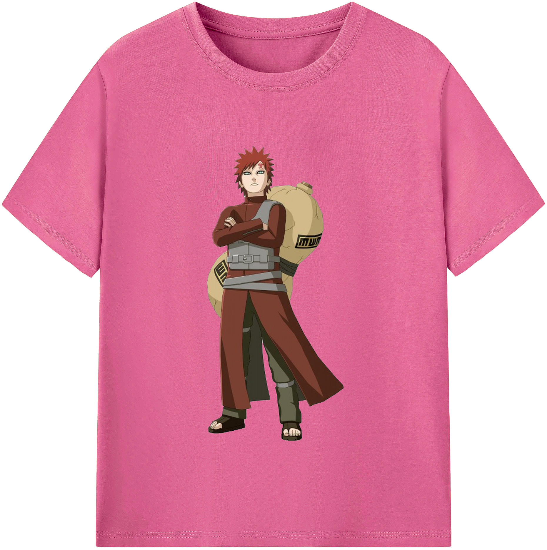 （画像用） NARUTO -ナルト- ガアラ Gaara レディースカジュアルプリントTシャツ（綿100％）