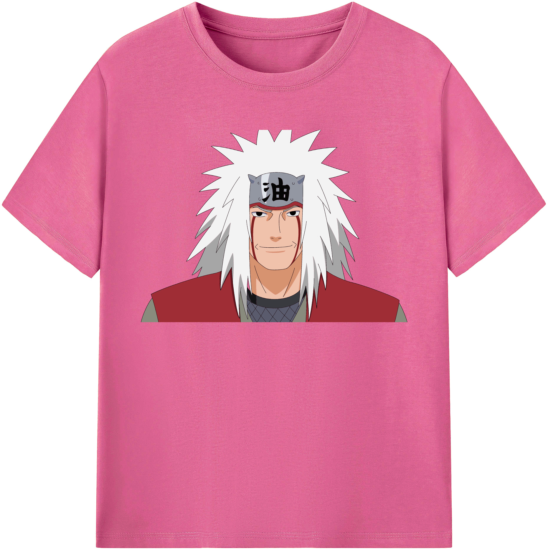 （画像用） NARUTO -ナルト- 自来也（じらいや） Jiraiya レディースカジュアルプリントTシャツ（綿100％）