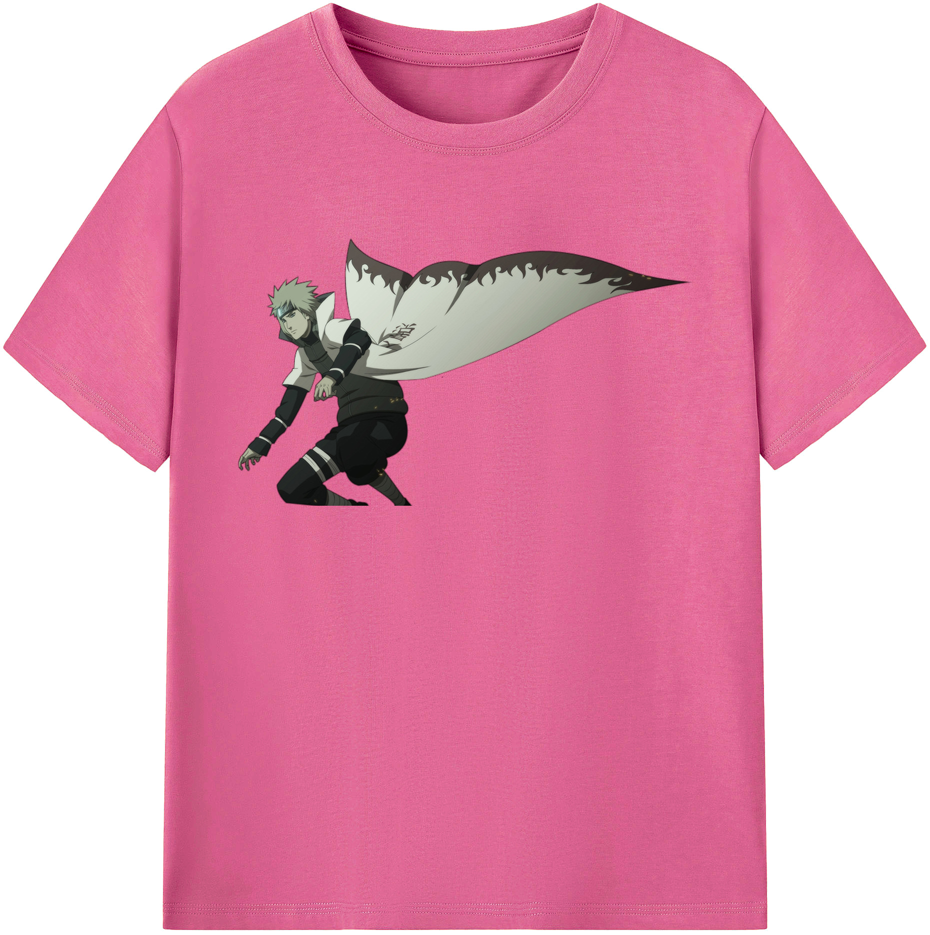 （画像用） NARUTO -ナルト- 波風 ミナト Namikaze Minato レディースカジュアルプリントTシャツ（綿100％）